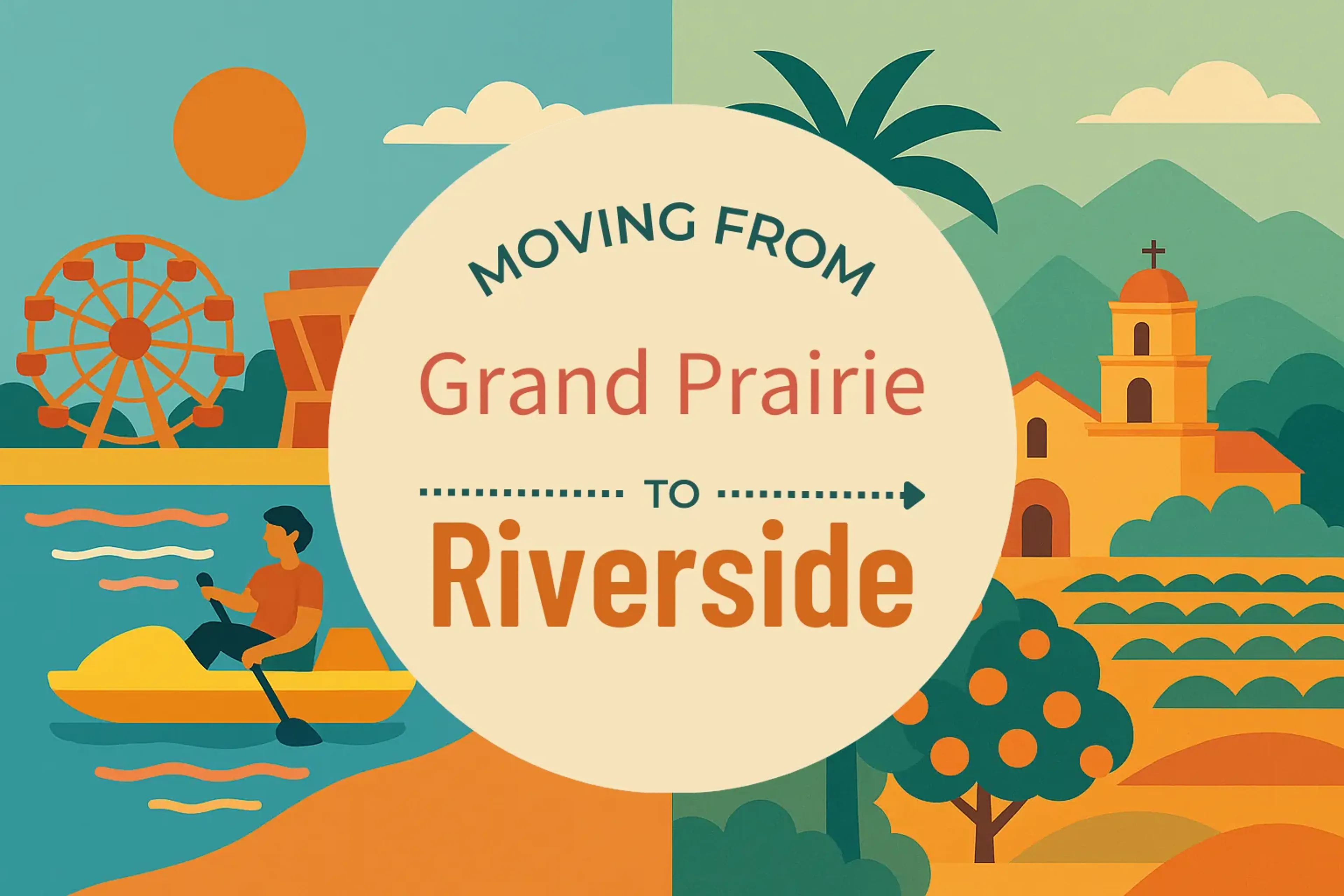 Side-by-side comparison of Grand Prairie to Riverside moving companies