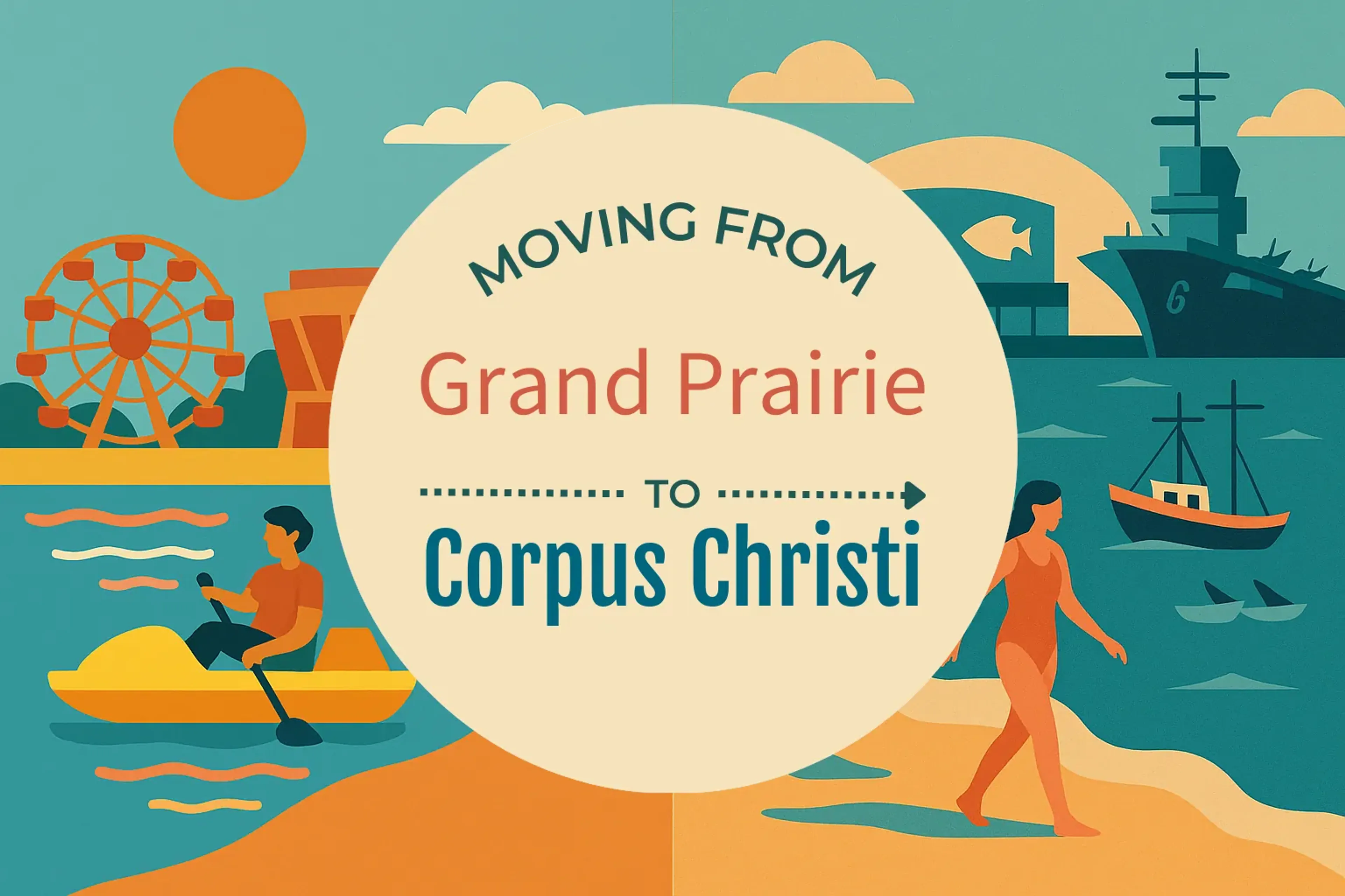 Side-by-side comparison of Grand Prairie to Corpus Christi moving companies