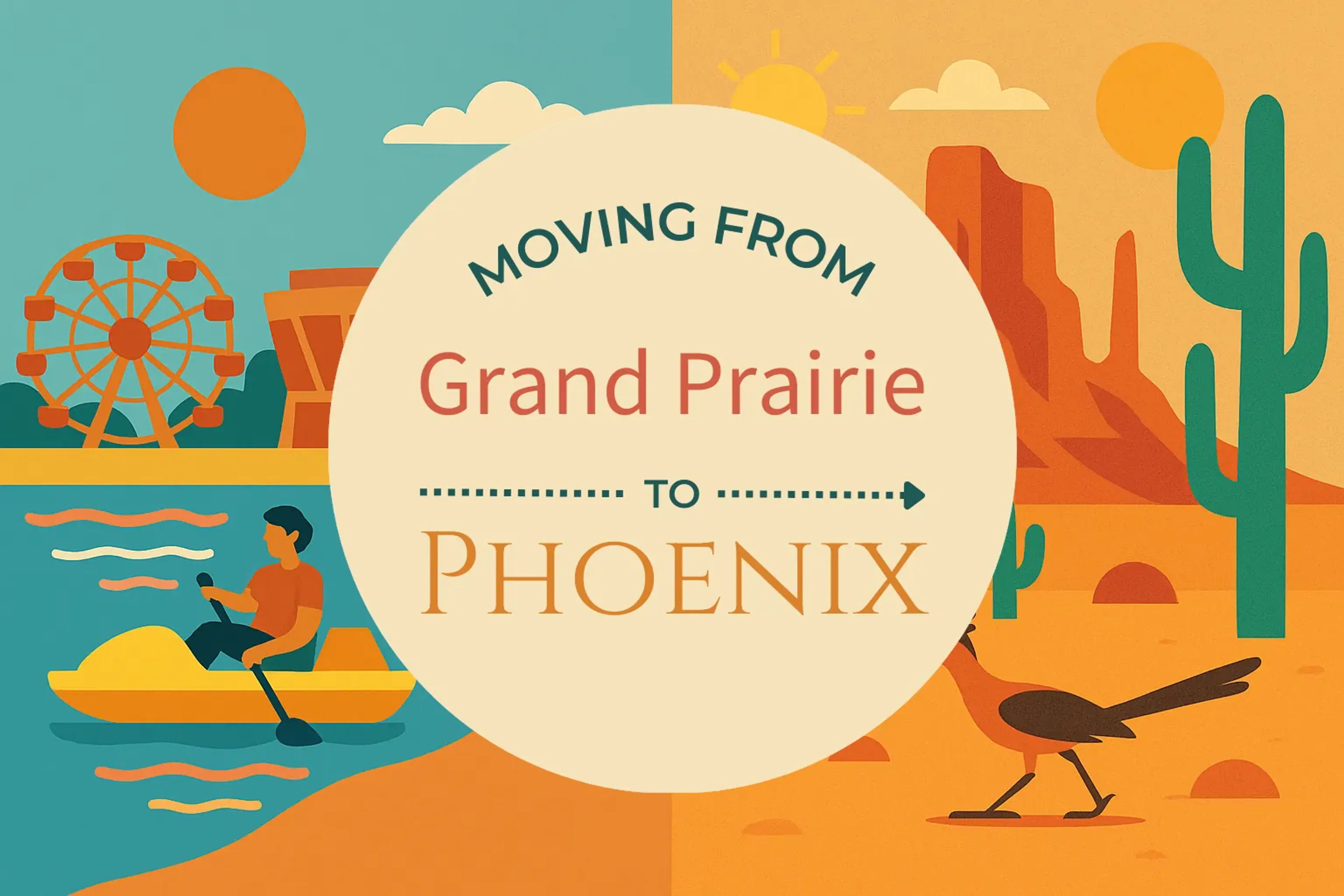 Side-by-side comparison of Grand Prairie to Phoenix moving companies