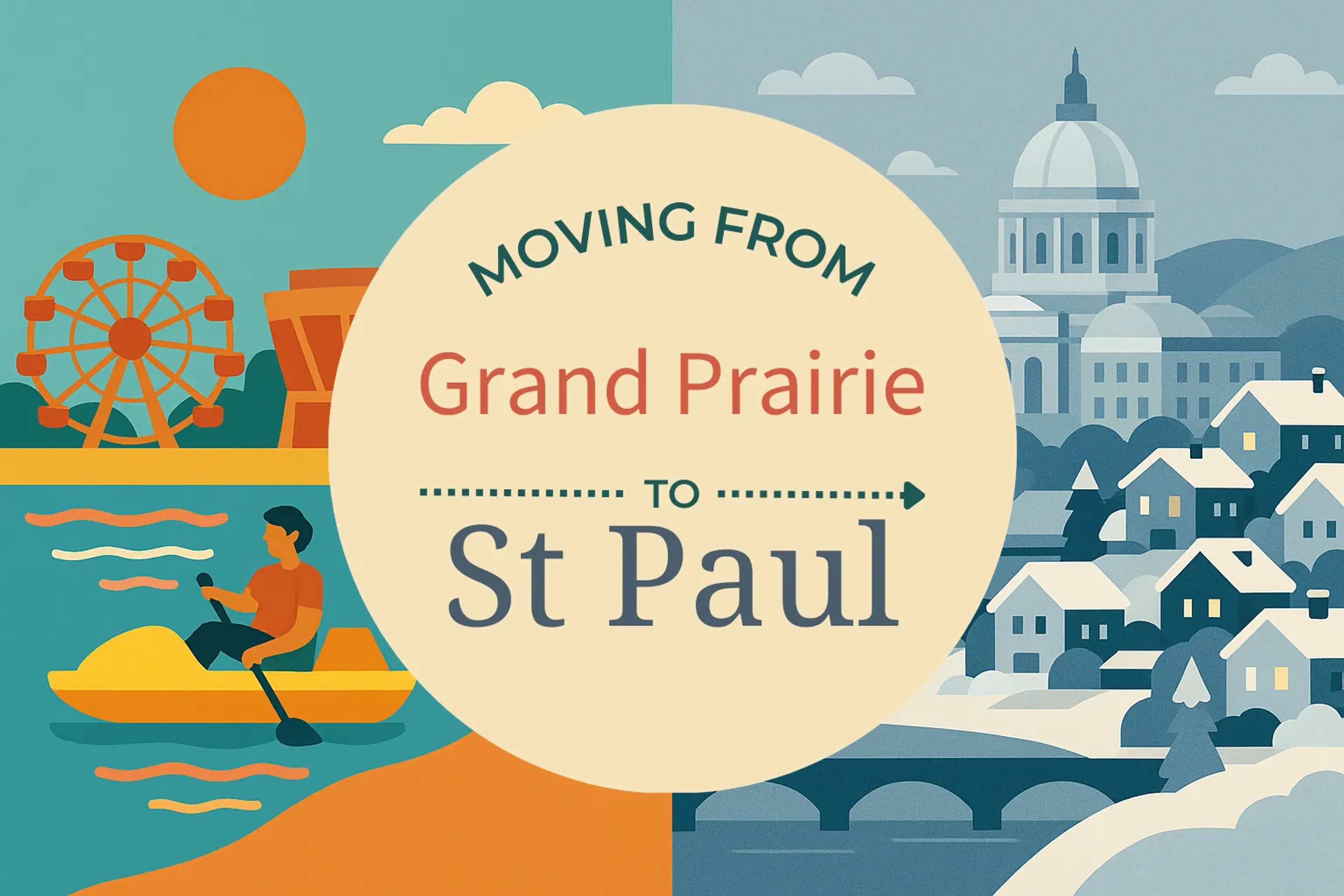 Side-by-side comparison of Grand Prairie to St. Paul moving companies