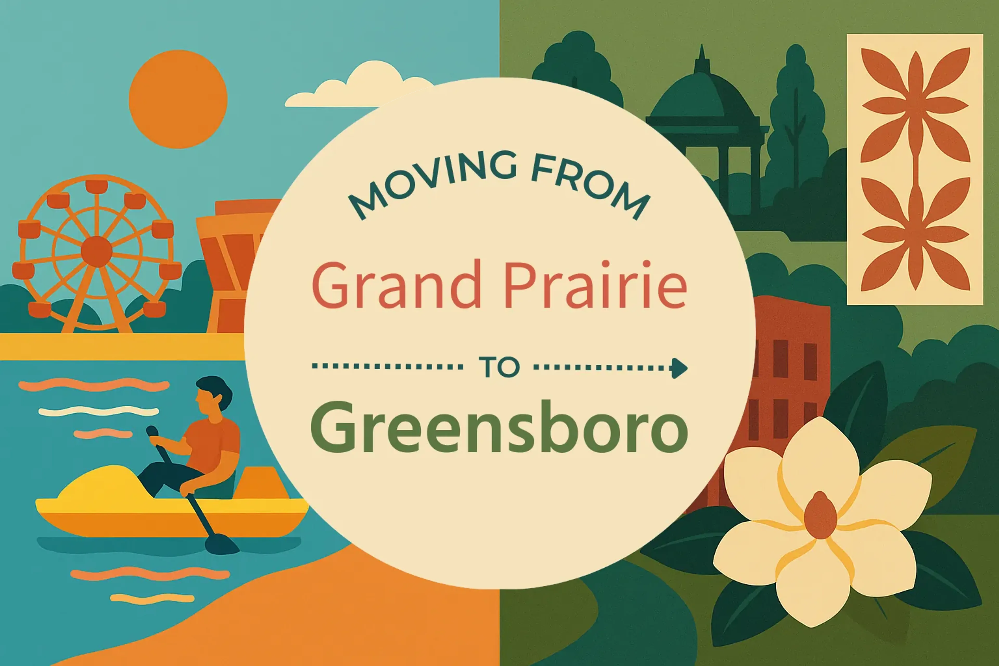Side-by-side comparison of Grand Prairie to Greensboro moving companies