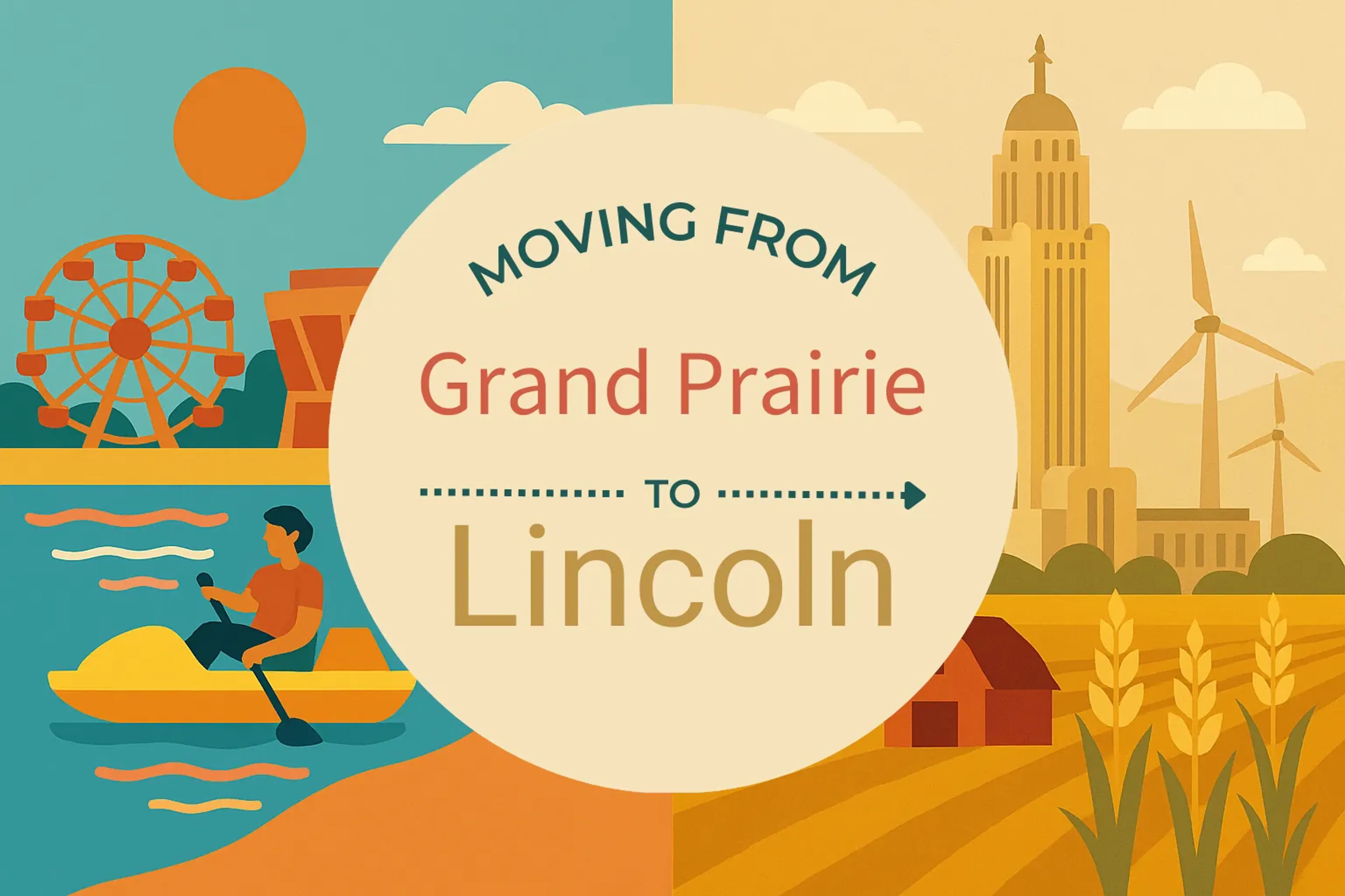 Side-by-side comparison of Grand Prairie to Lincoln moving companies
