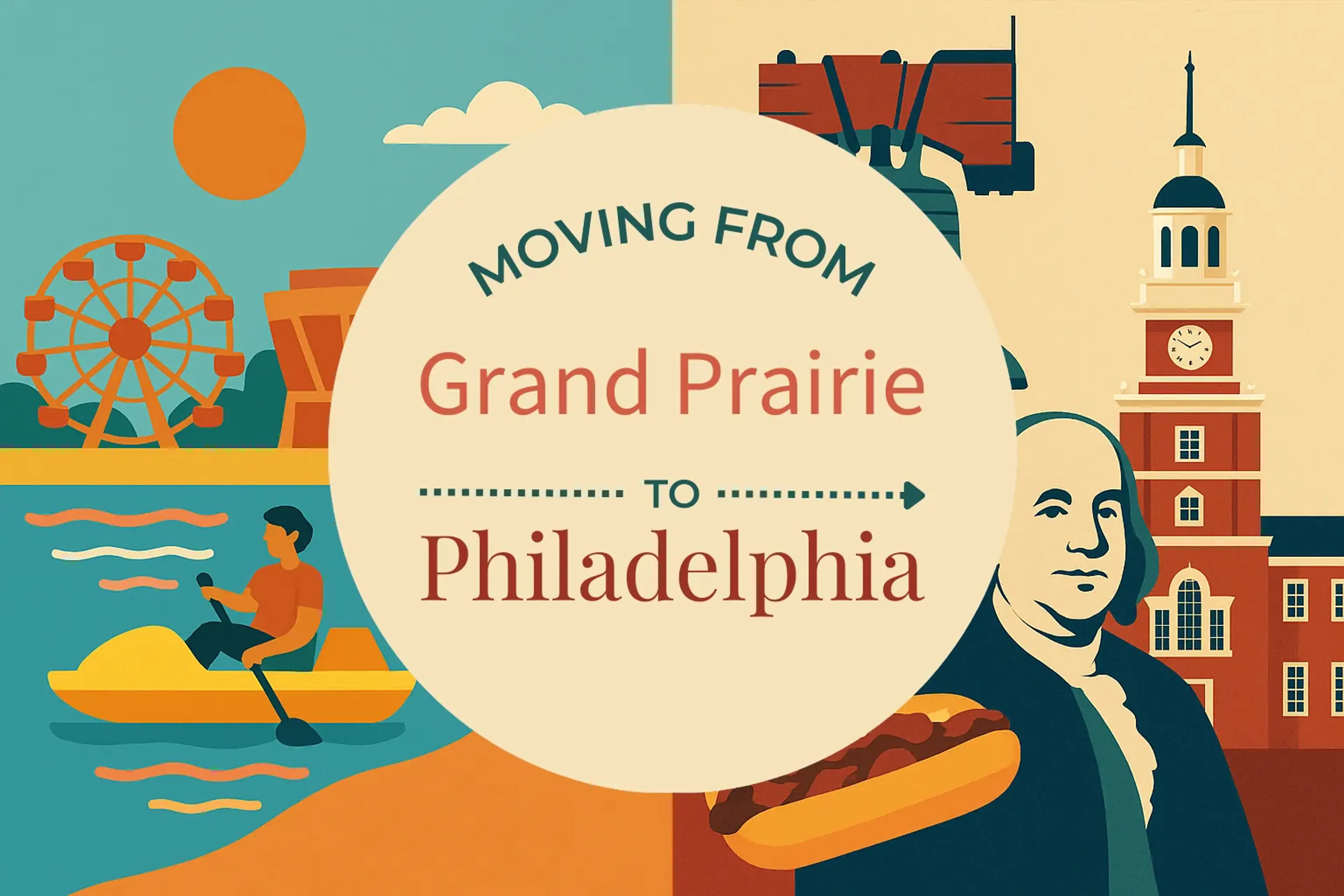Side-by-side comparison of Grand Prairie to Philadelphia moving companies