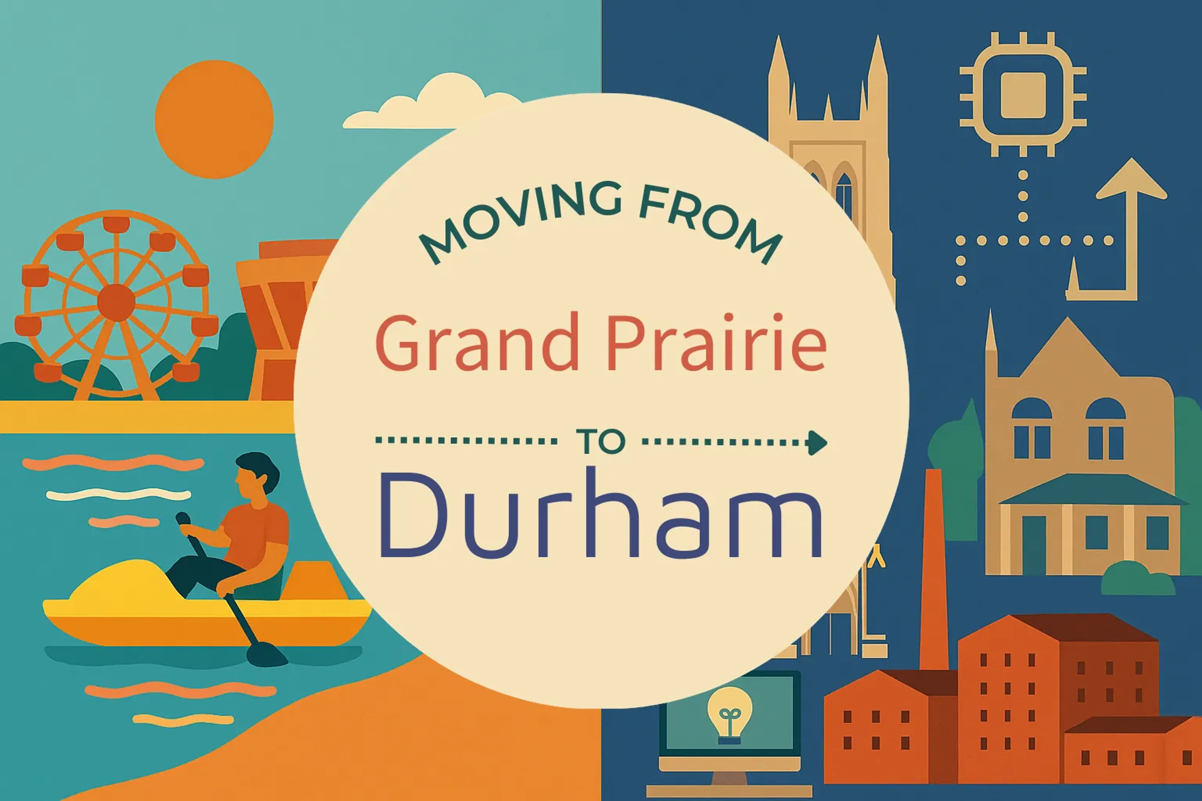 Side-by-side comparison of Grand Prairie to Durham moving companies