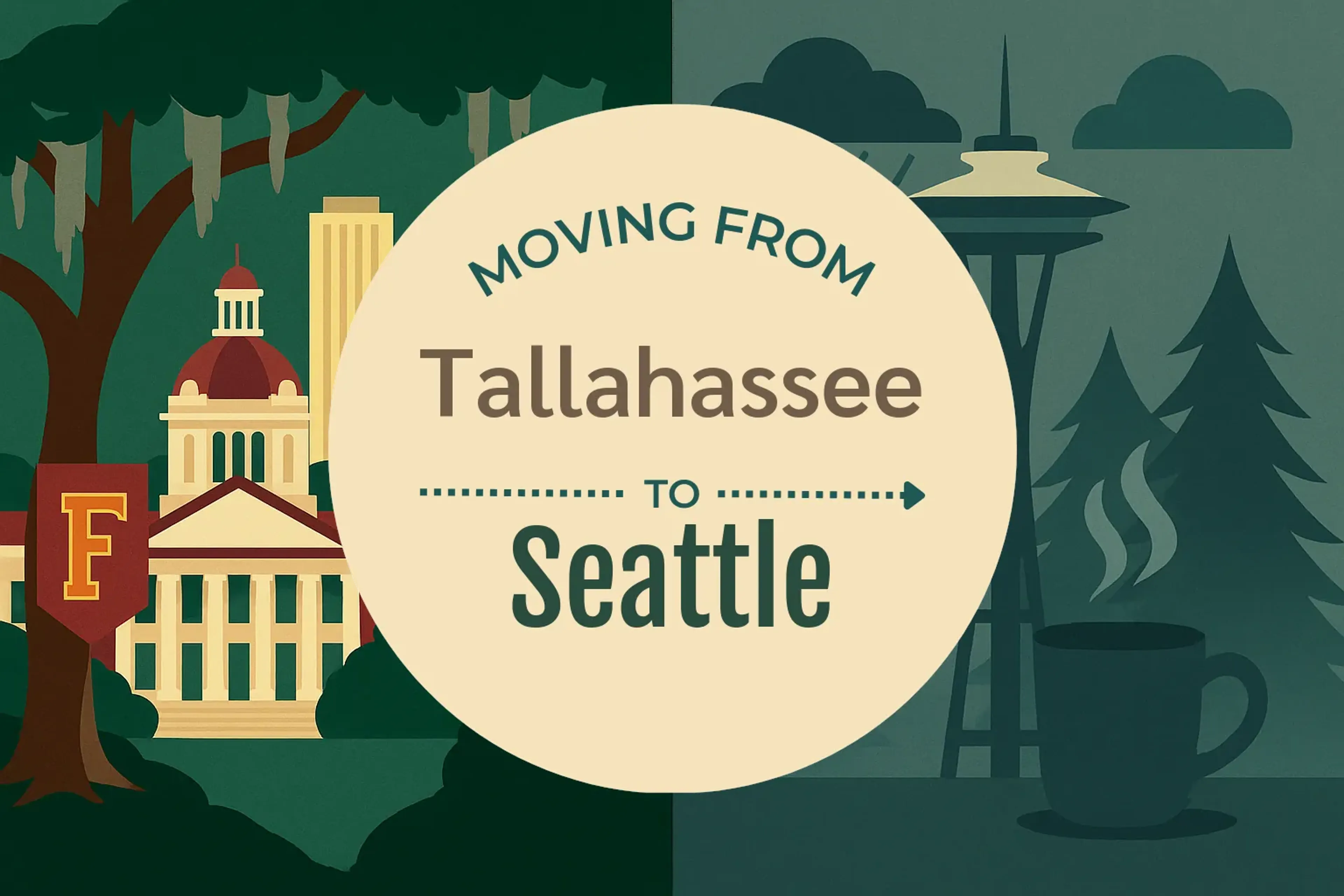 Side-by-side comparison of Tallahassee to Seattle moving companies