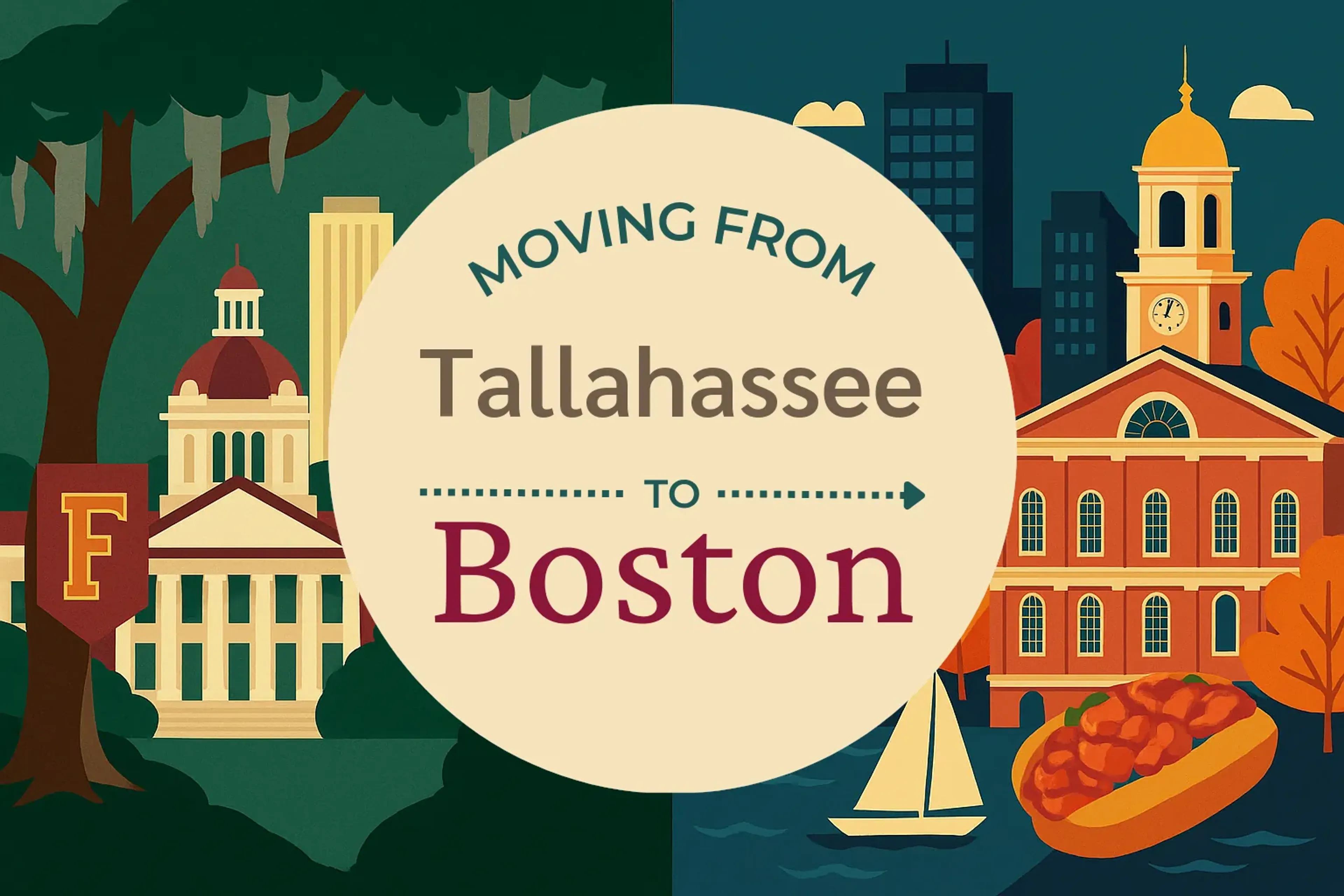 Side-by-side comparison of Tallahassee to Boston moving companies