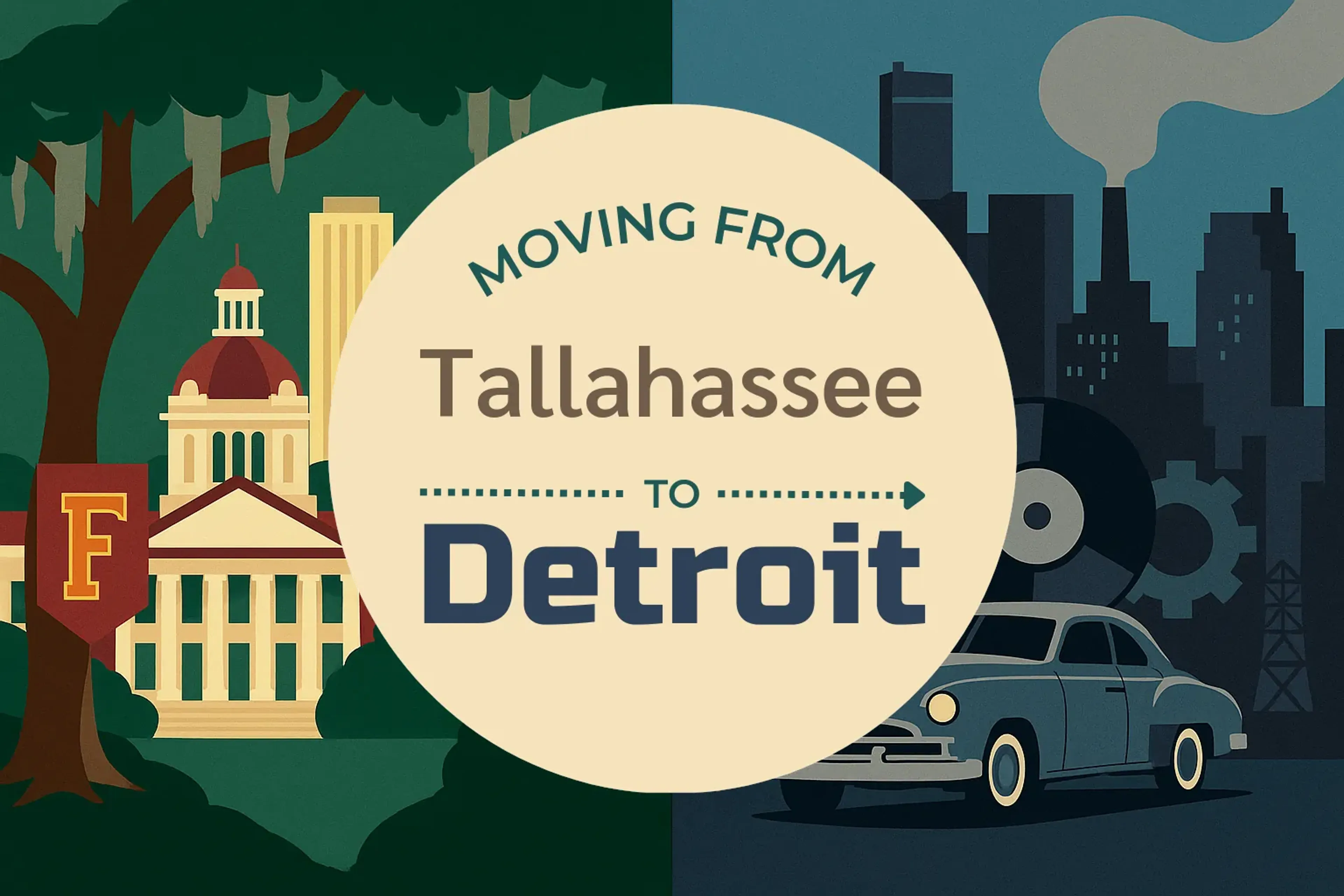 Side-by-side comparison of Tallahassee to Detroit moving companies