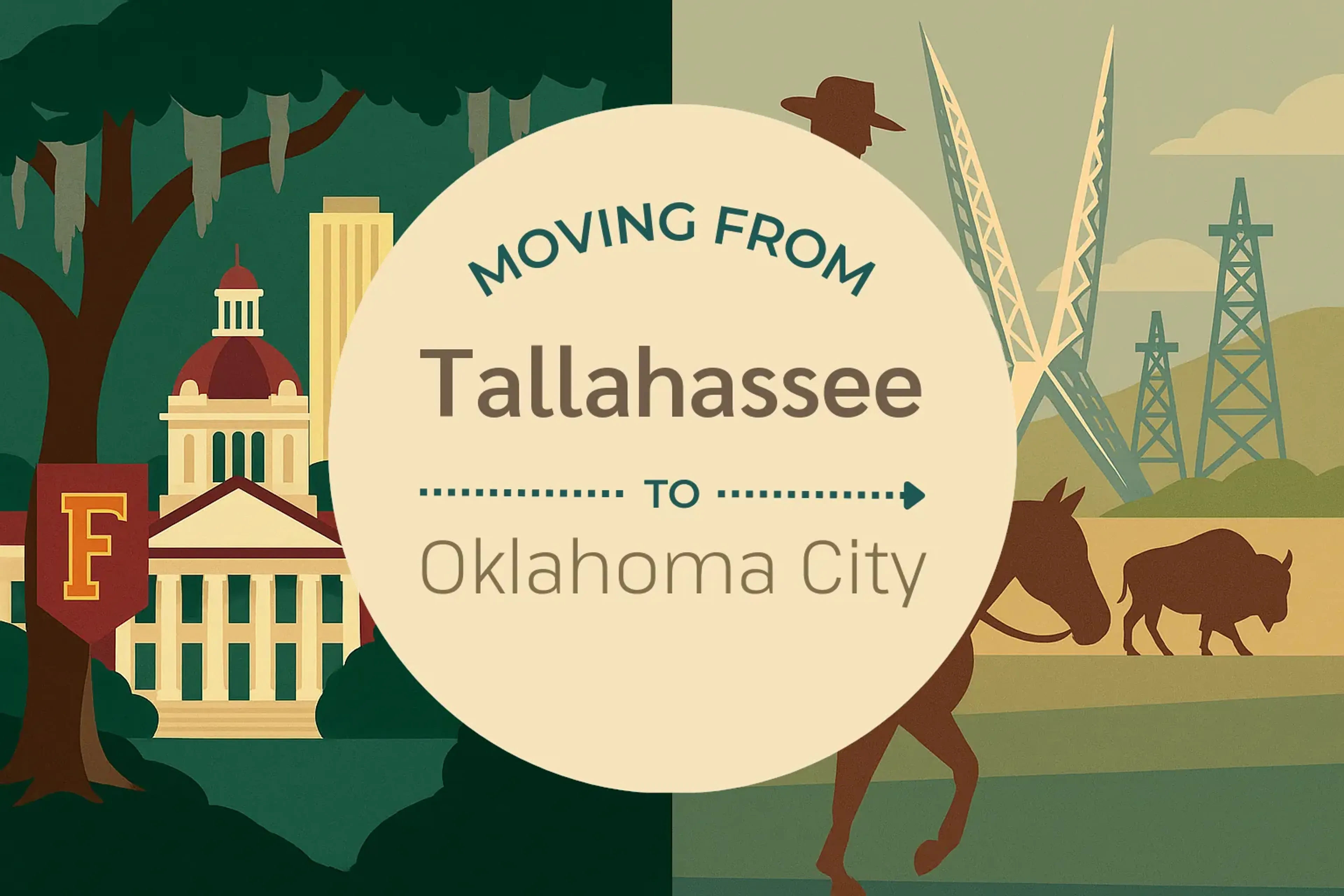 Side-by-side comparison of Tallahassee to Oklahoma City moving companies