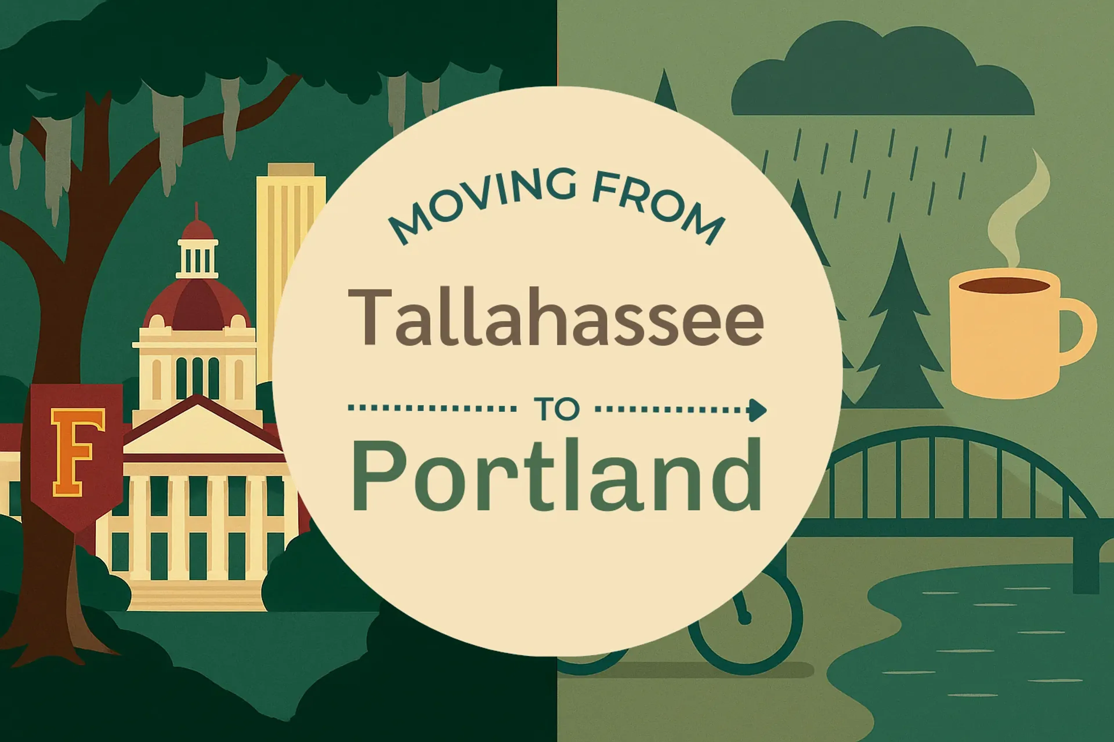 Side-by-side comparison of Tallahassee to Portland moving companies