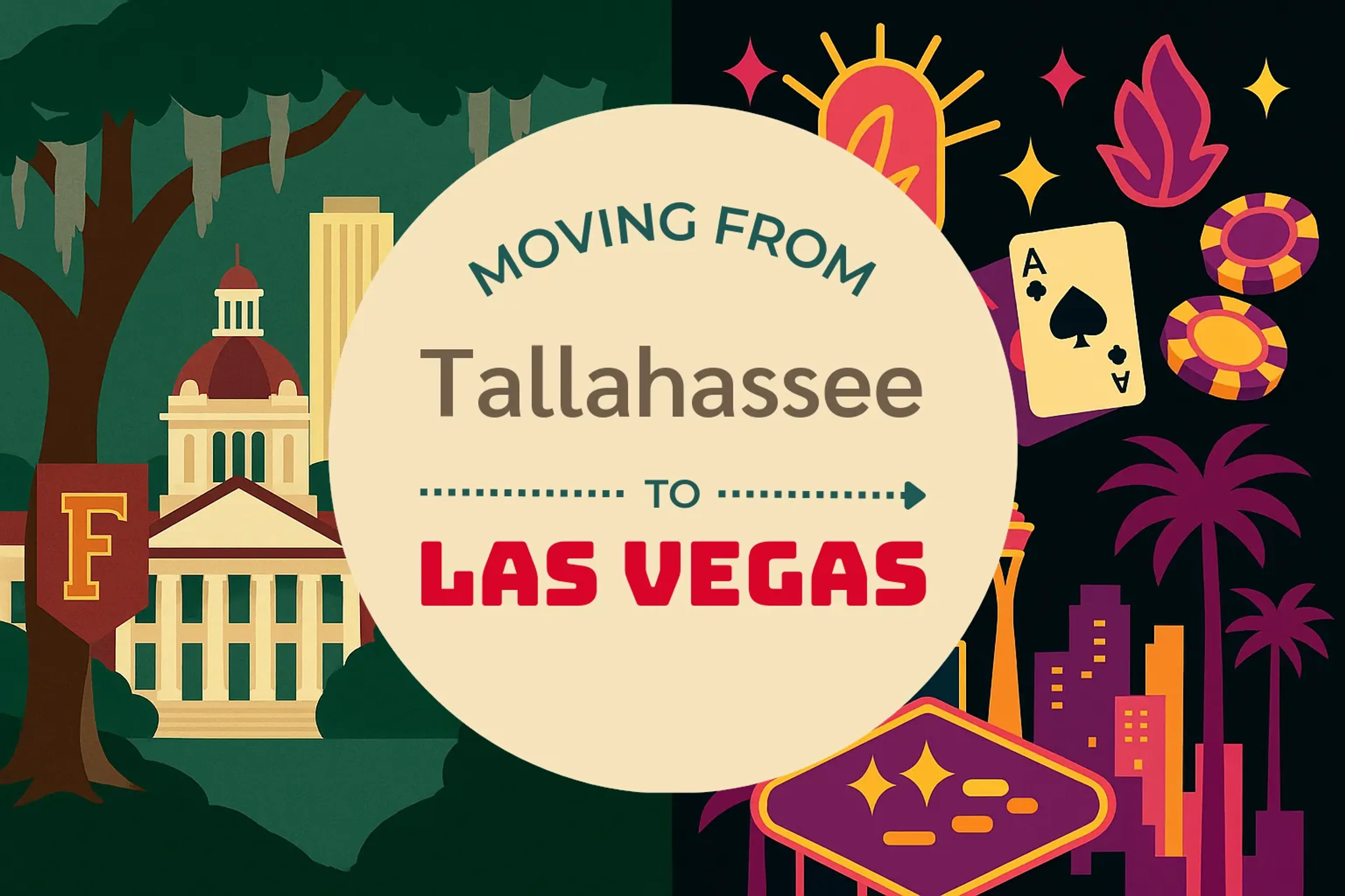 Side-by-side comparison of Tallahassee to Las Vegas moving companies