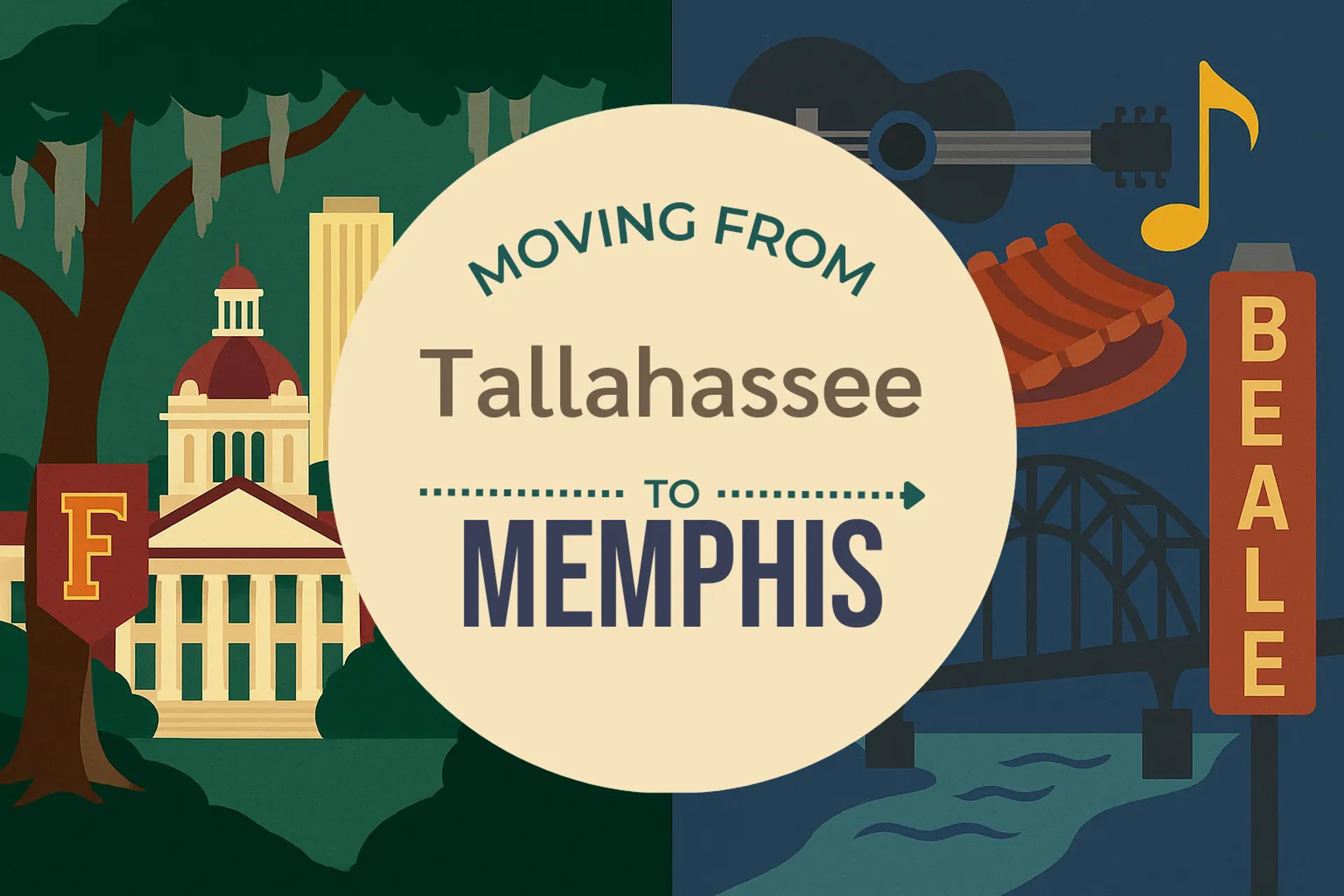 Side-by-side comparison of Tallahassee to Memphis moving companies