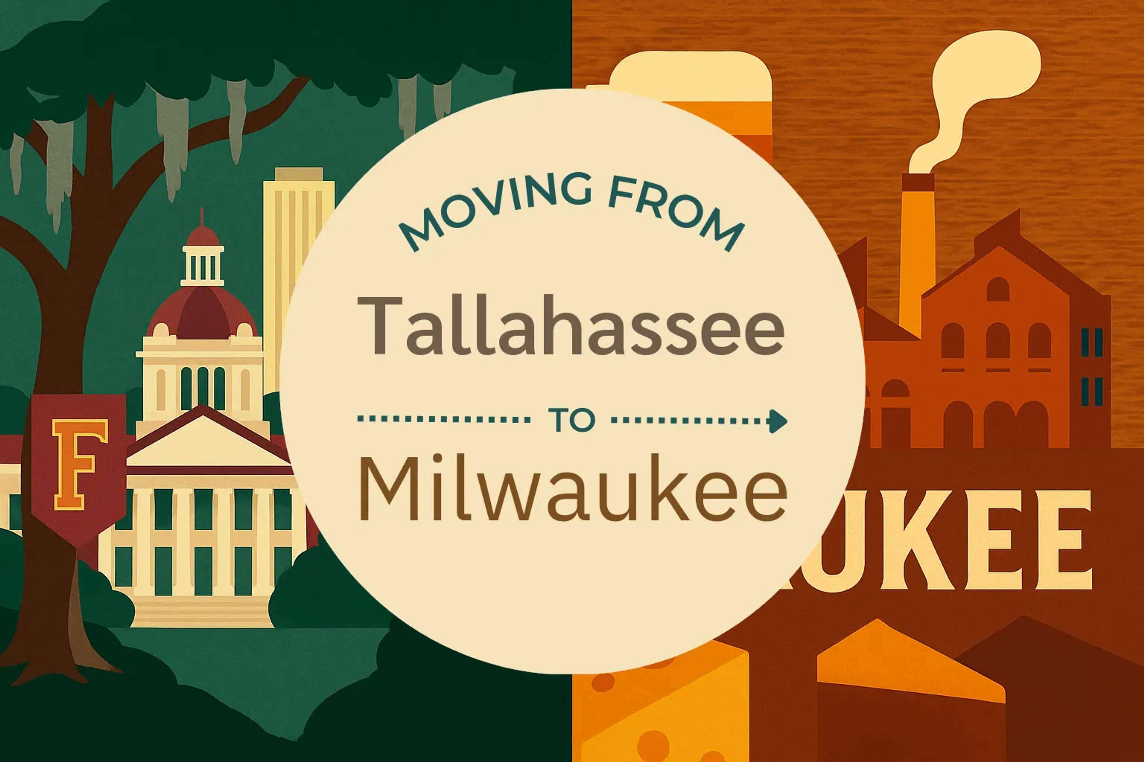 Side-by-side comparison of Tallahassee to Milwaukee moving companies