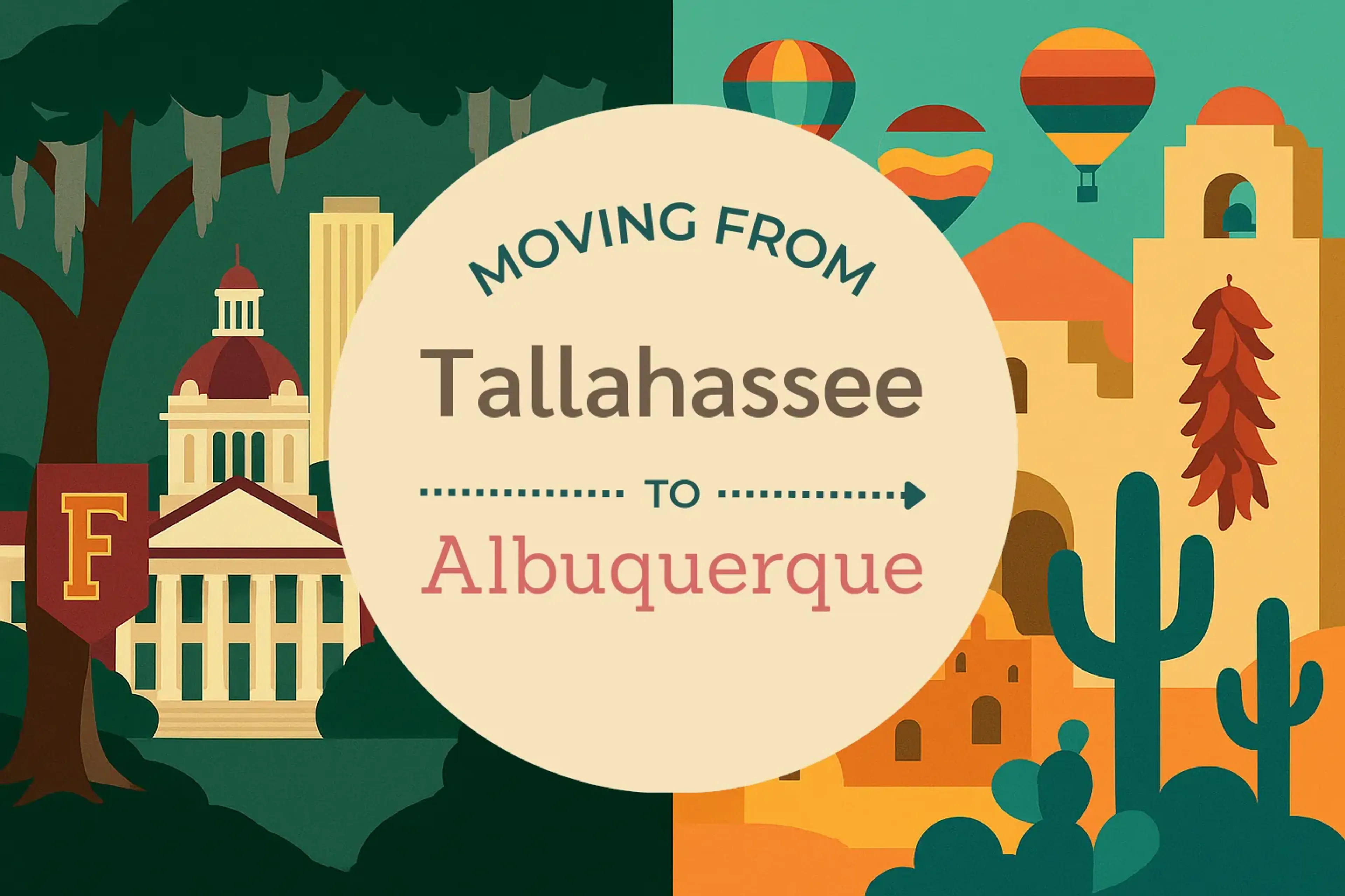 Side-by-side comparison of Tallahassee to Albuquerque moving companies