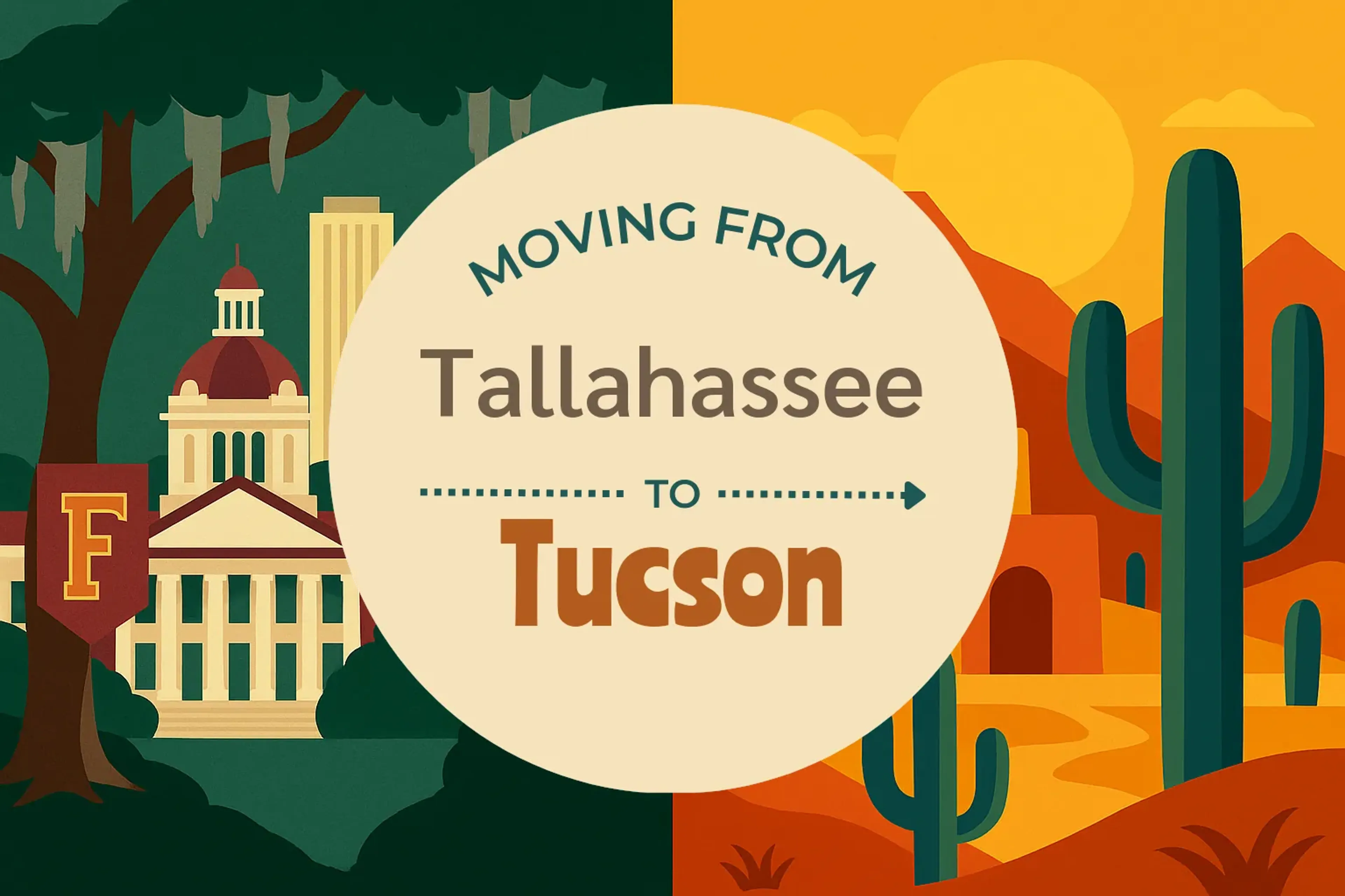 Side-by-side comparison of Tallahassee to Tucson moving companies