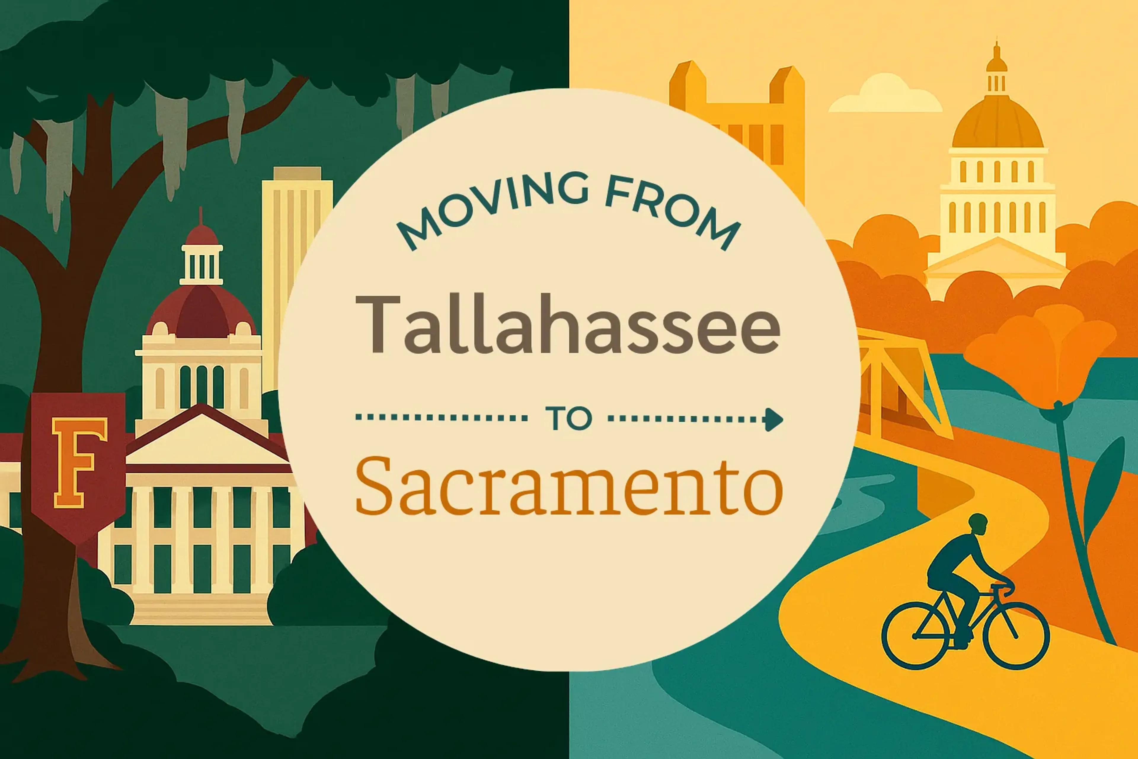 Side-by-side comparison of Tallahassee to Sacramento moving companies