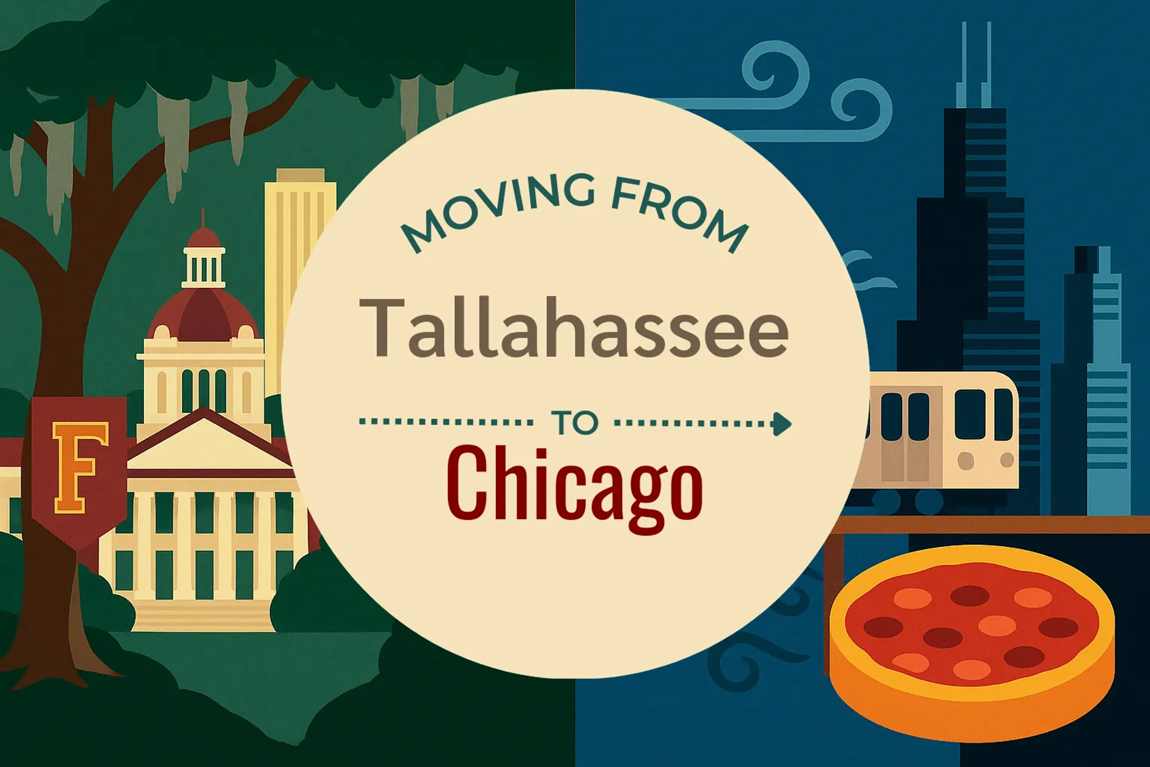 Side-by-side comparison of Tallahassee to Chicago moving companies