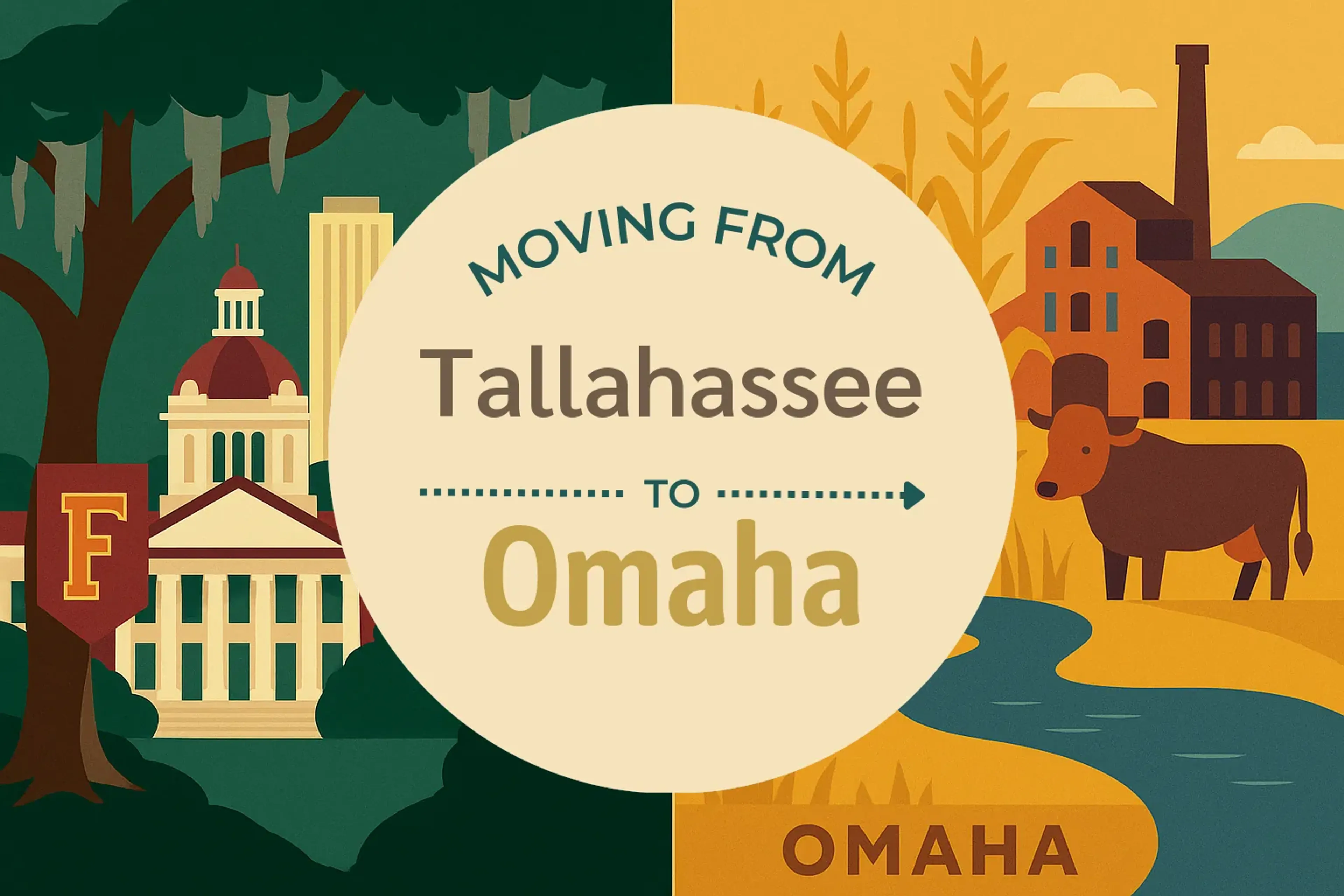 Side-by-side comparison of Tallahassee to Omaha moving companies