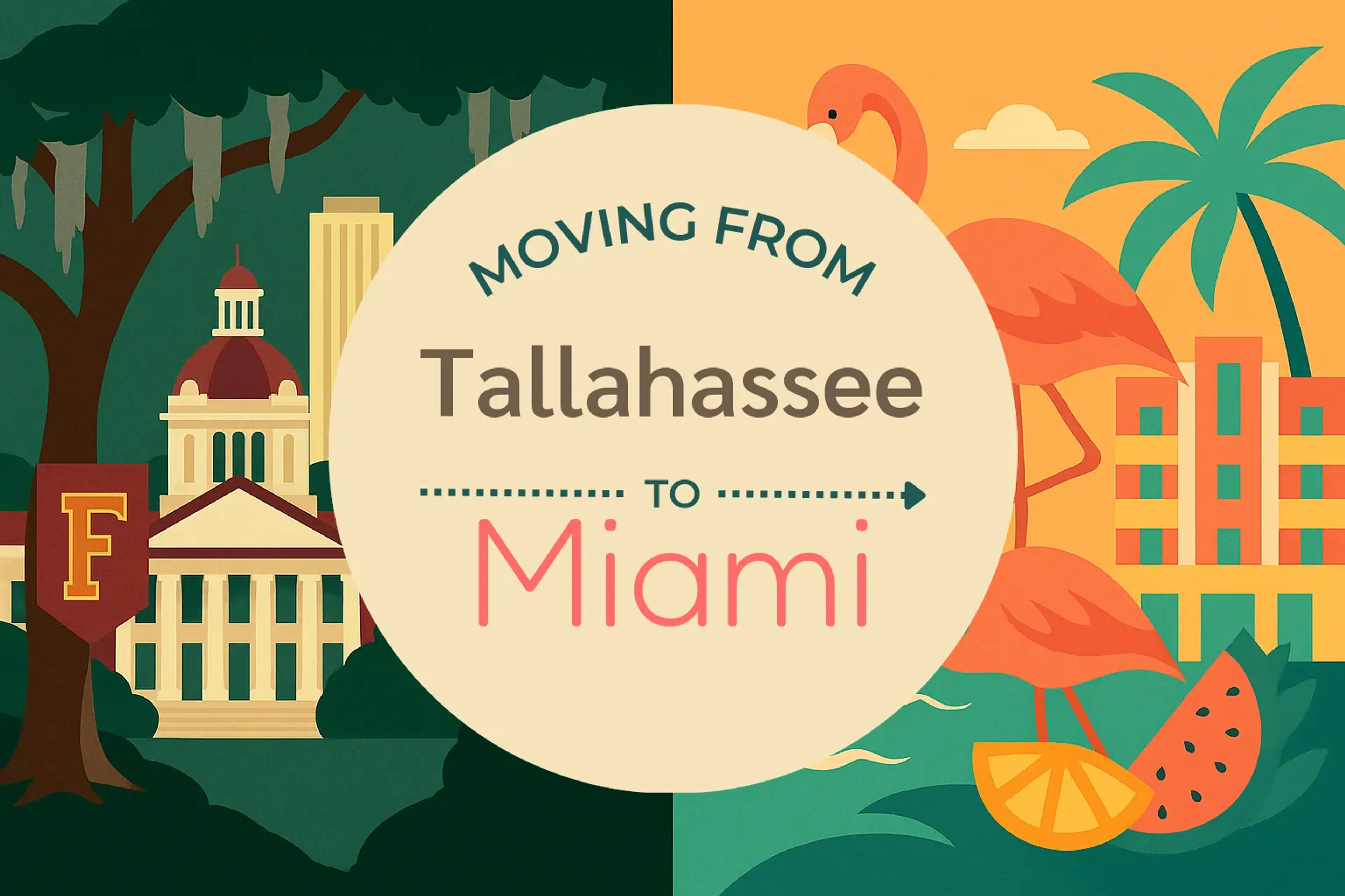 Side-by-side comparison of Tallahassee to Miami moving companies