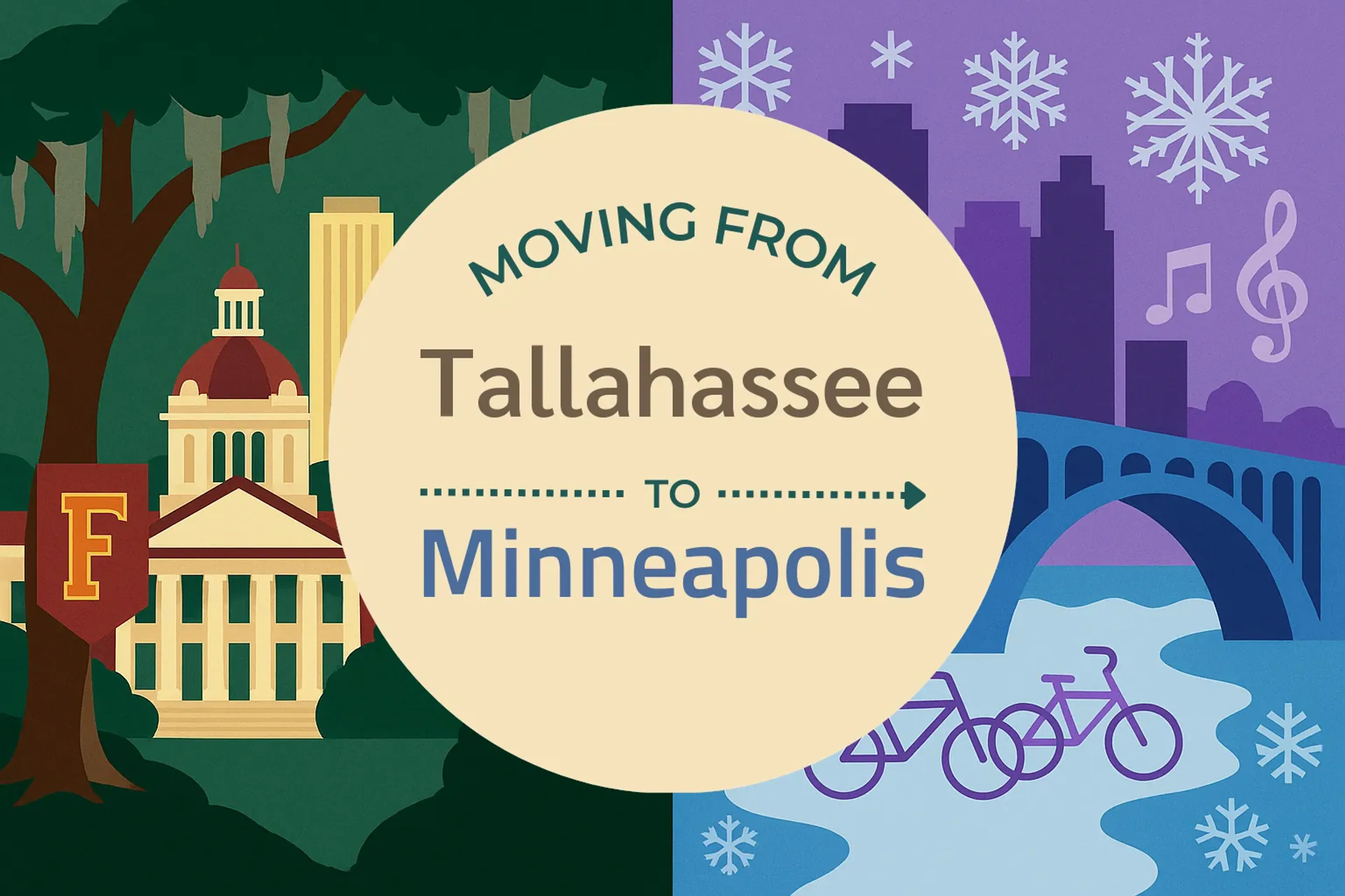 Side-by-side comparison of Tallahassee to Minneapolis moving companies