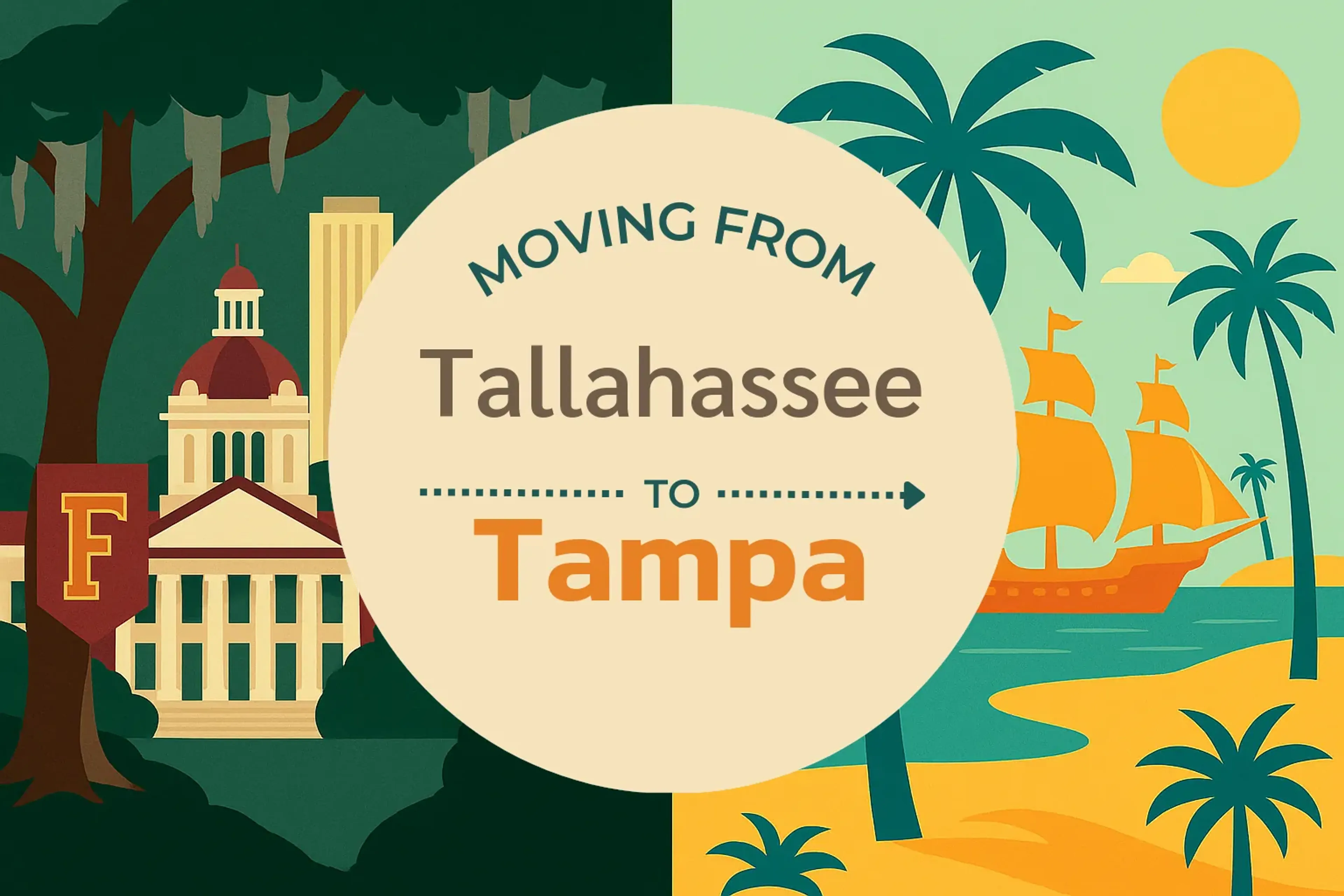 Side-by-side comparison of Tallahassee to Tampa moving companies