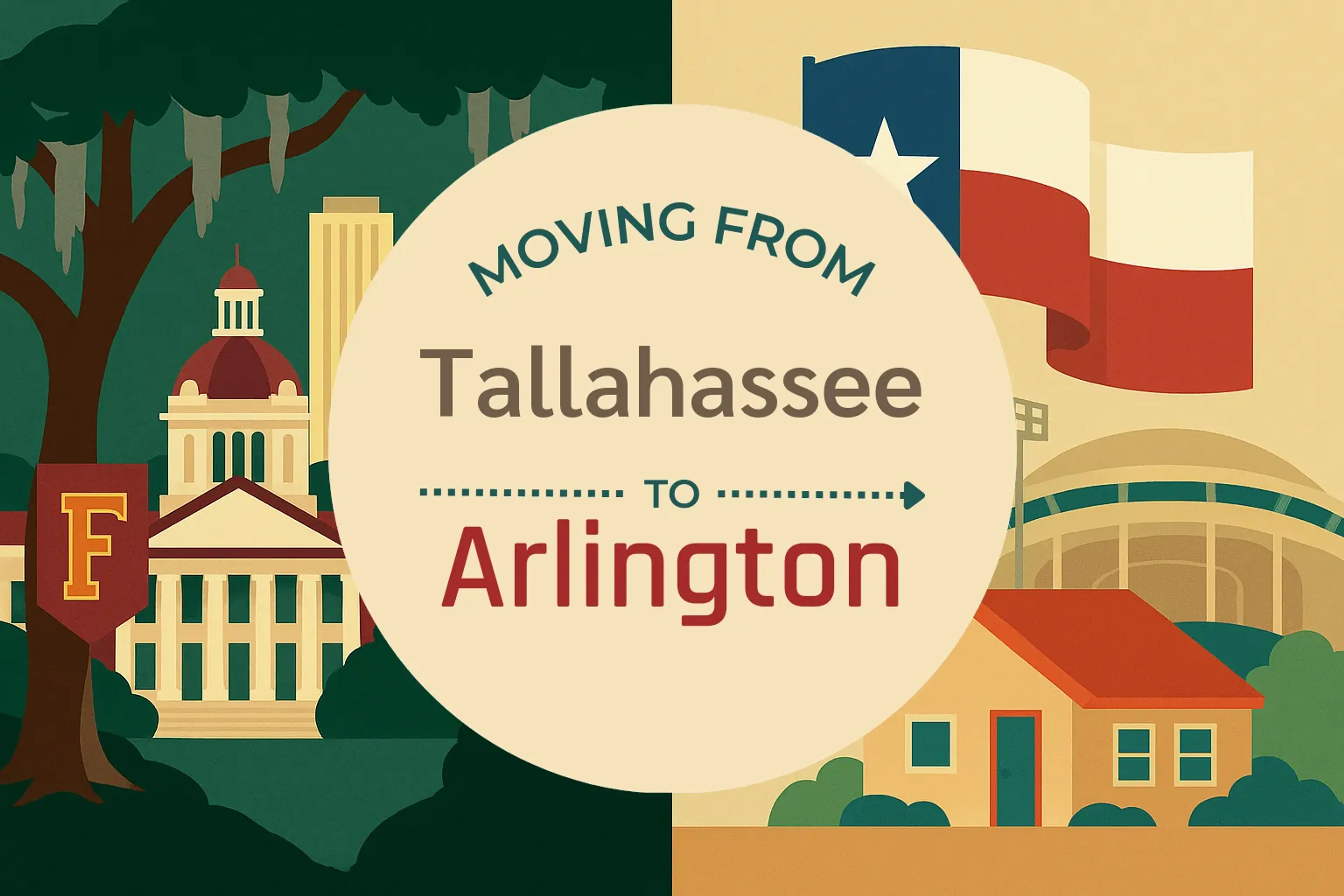 Side-by-side comparison of Tallahassee to Arlington moving companies