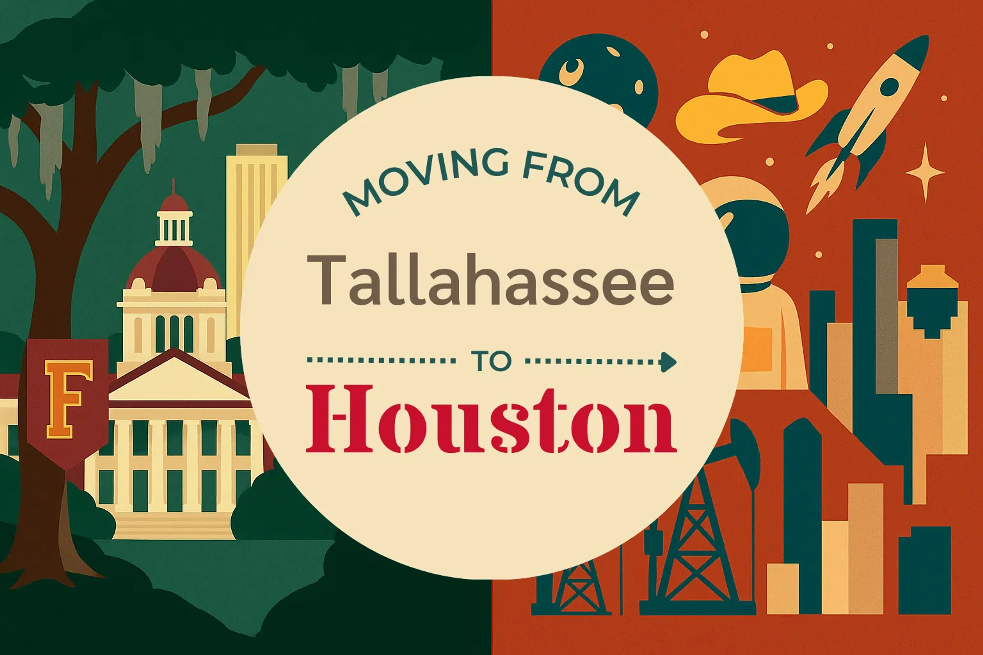 Side-by-side comparison of Tallahassee to Houston moving companies