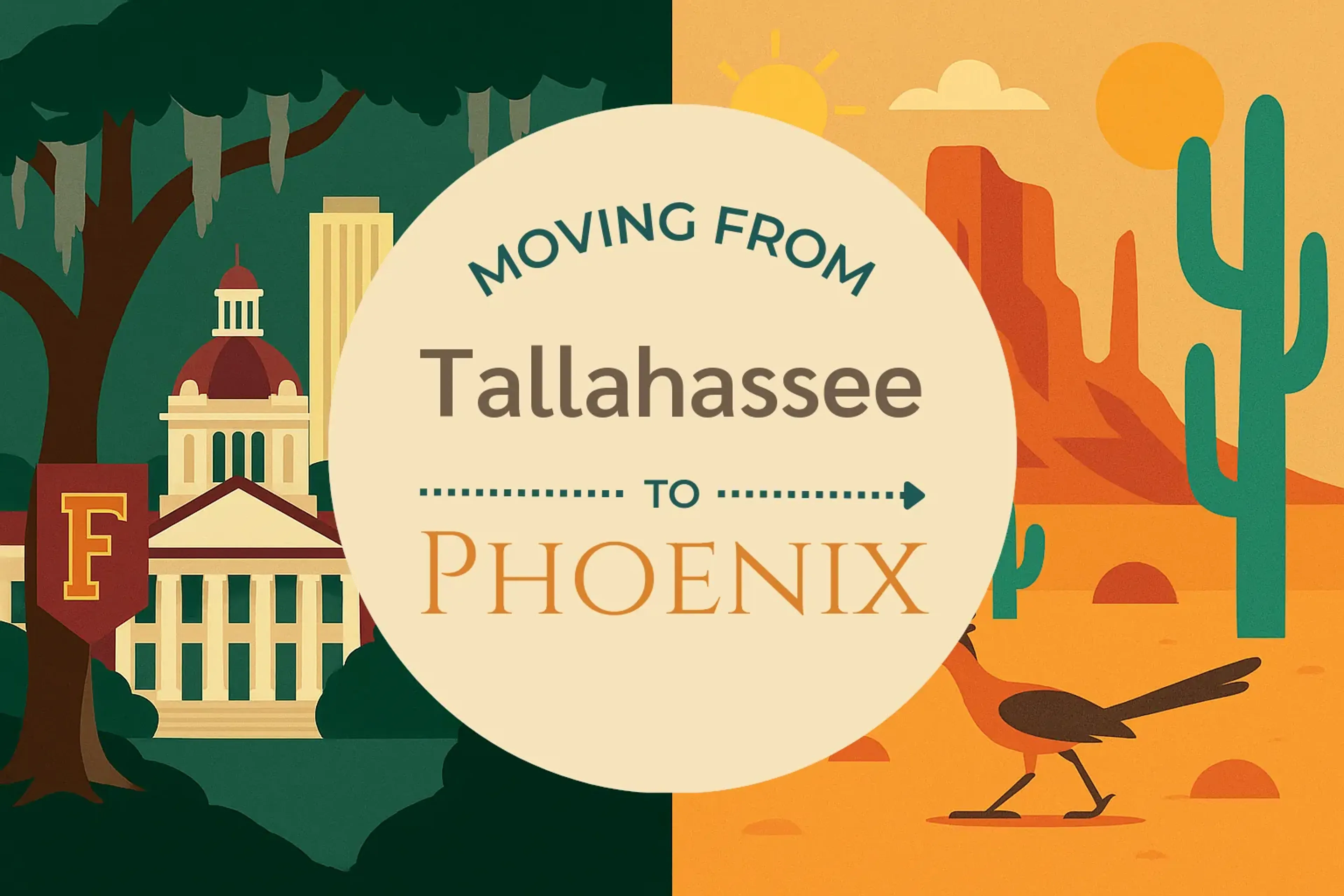 Side-by-side comparison of Tallahassee to Phoenix moving companies
