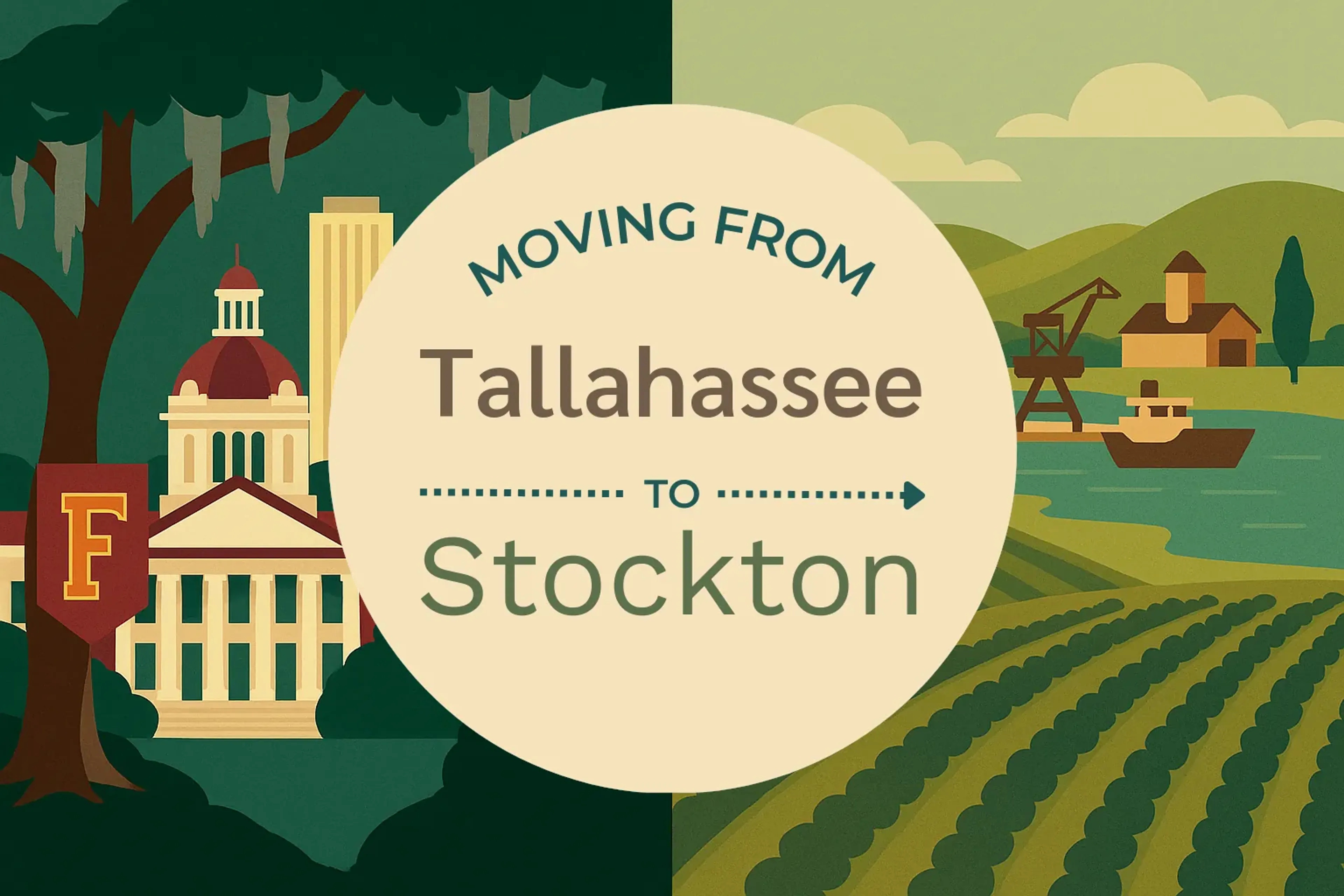 Side-by-side comparison of Tallahassee to Stockton moving companies