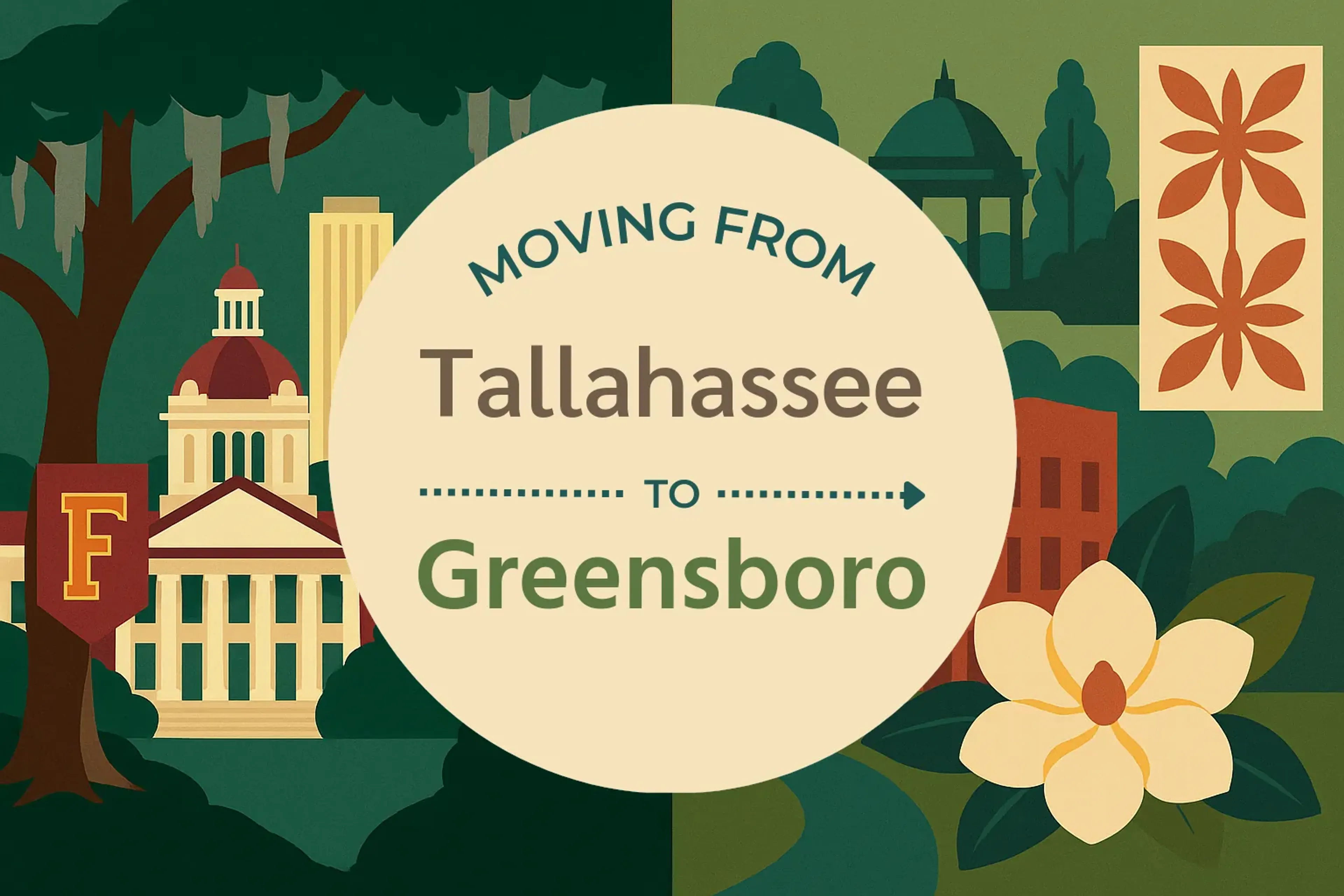 Side-by-side comparison of Tallahassee to Greensboro moving companies