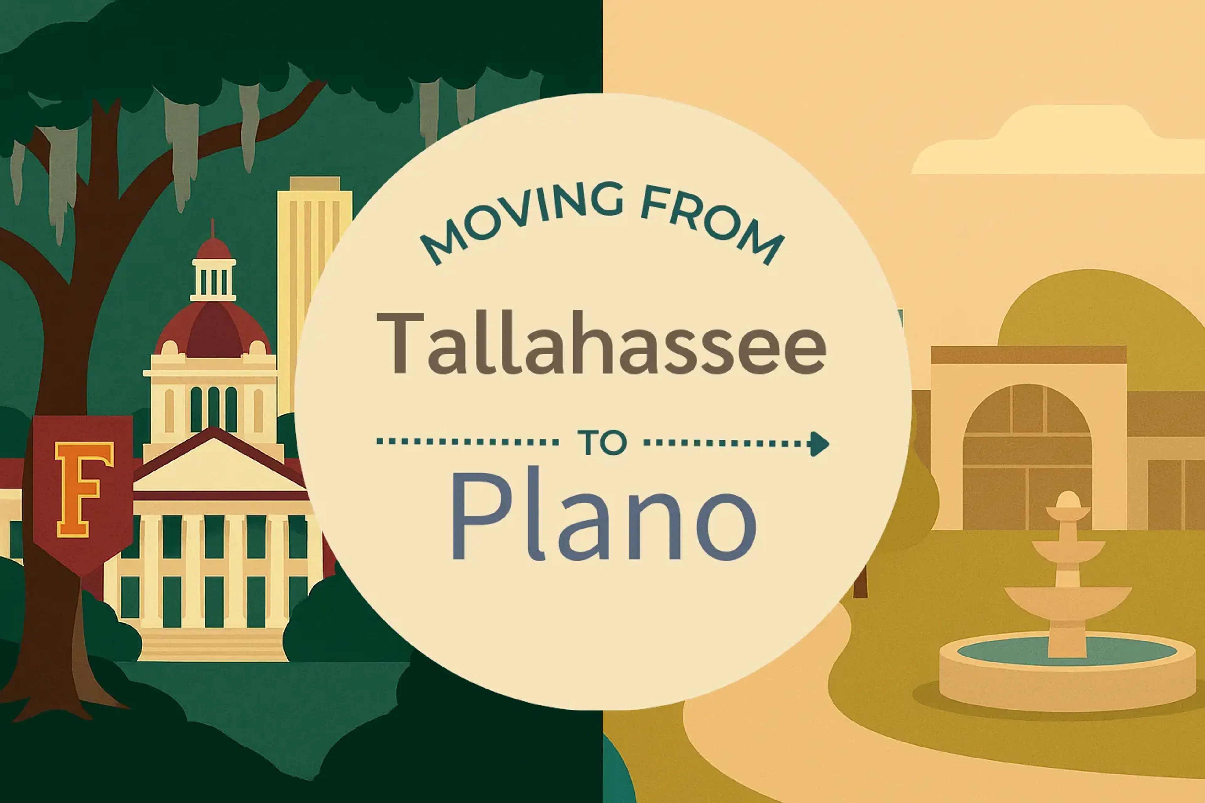 Side-by-side comparison of Tallahassee to Plano moving companies