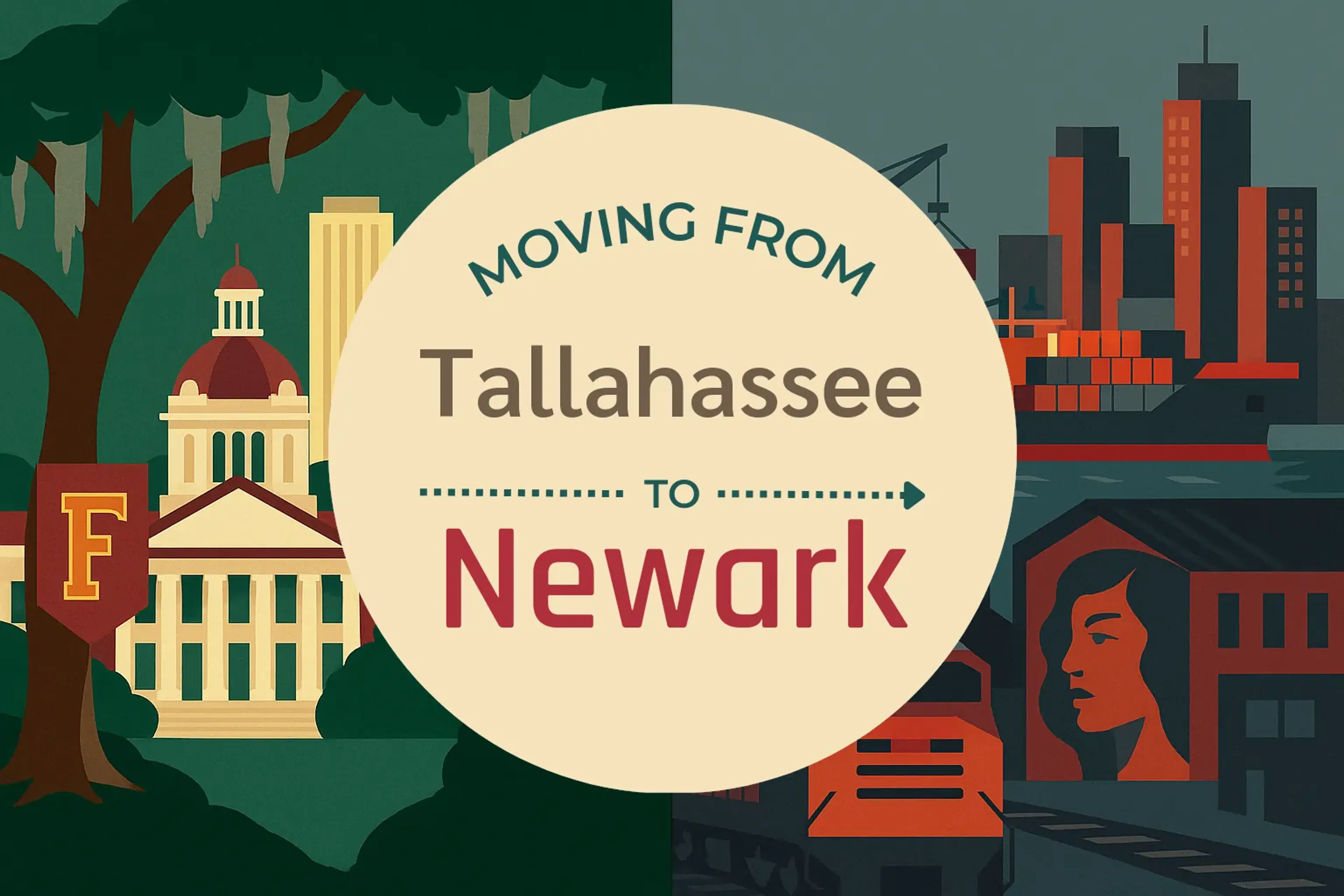 Side-by-side comparison of Tallahassee to Newark moving companies