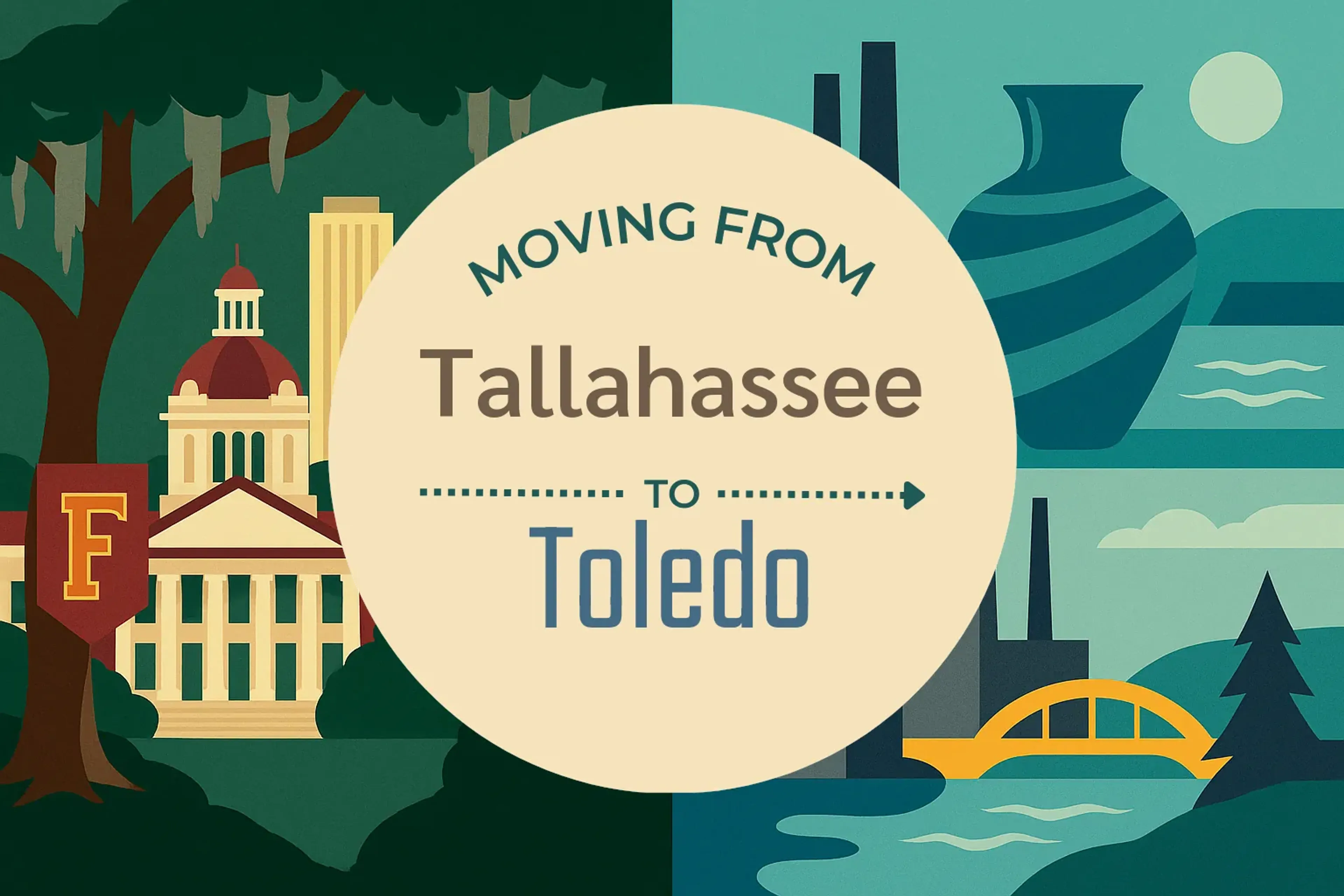 Side-by-side comparison of Tallahassee to Toledo moving companies
