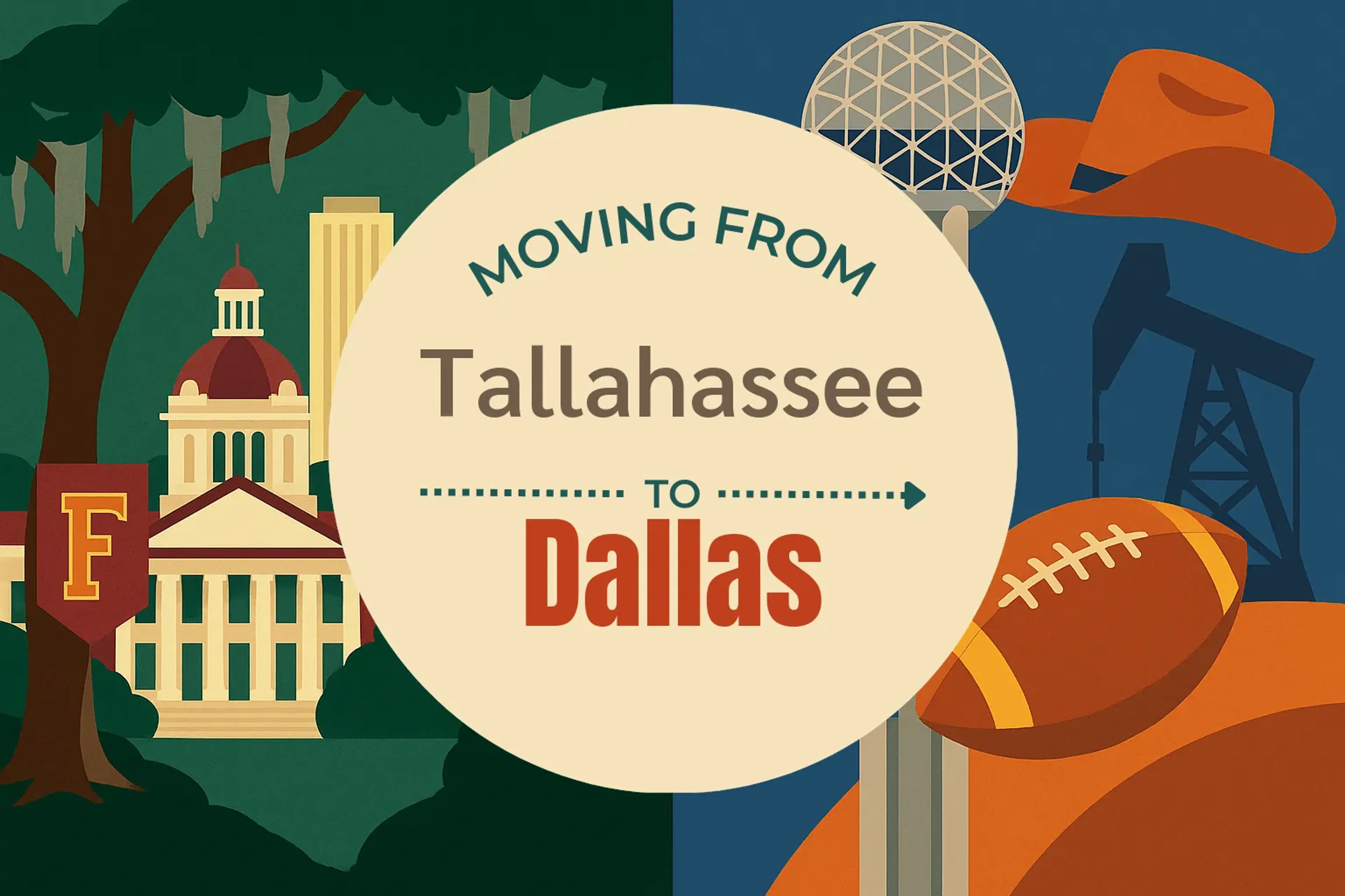 Side-by-side comparison of Tallahassee to Dallas moving companies