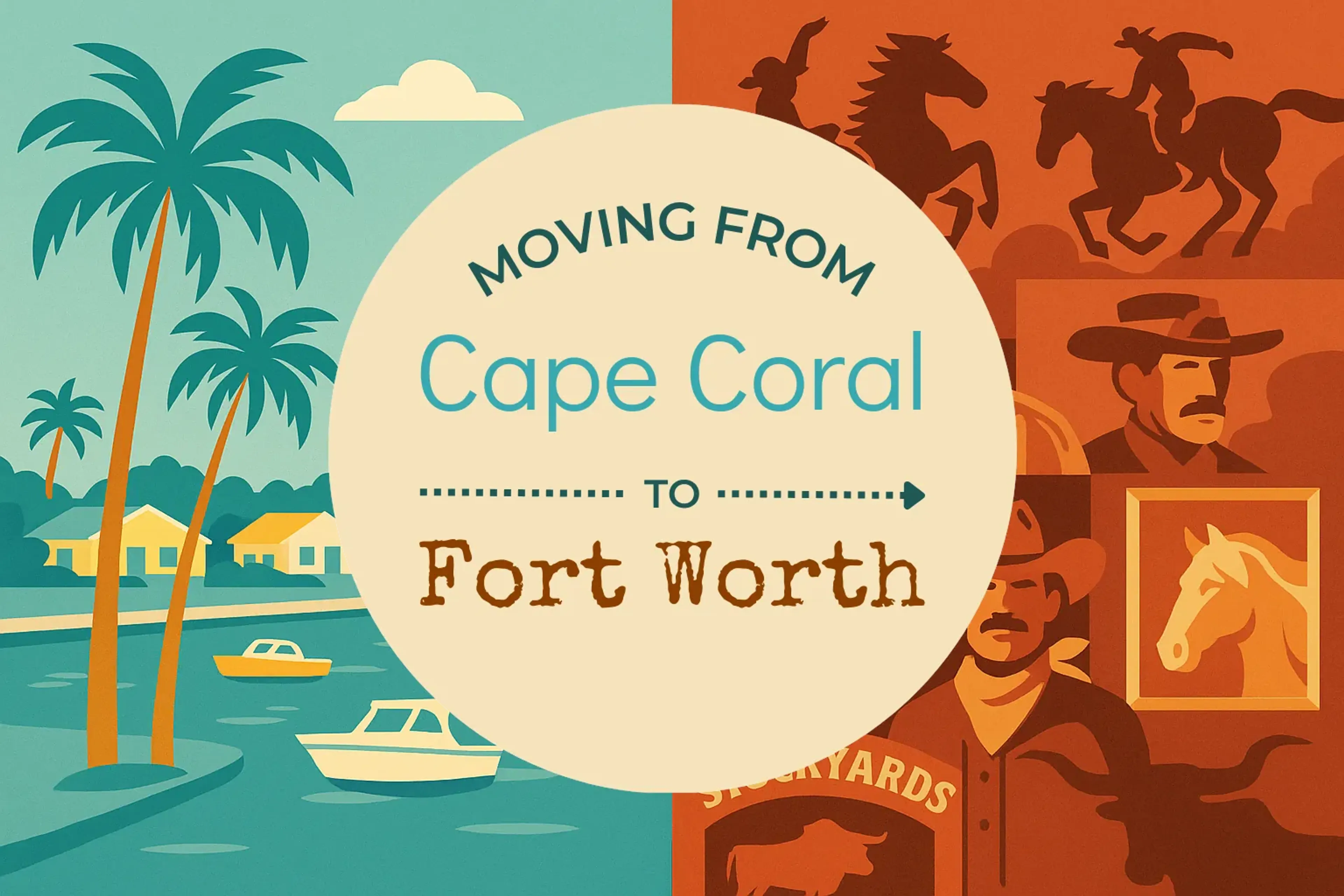 Side-by-side comparison of Cape Coral to Fort Worth moving companies