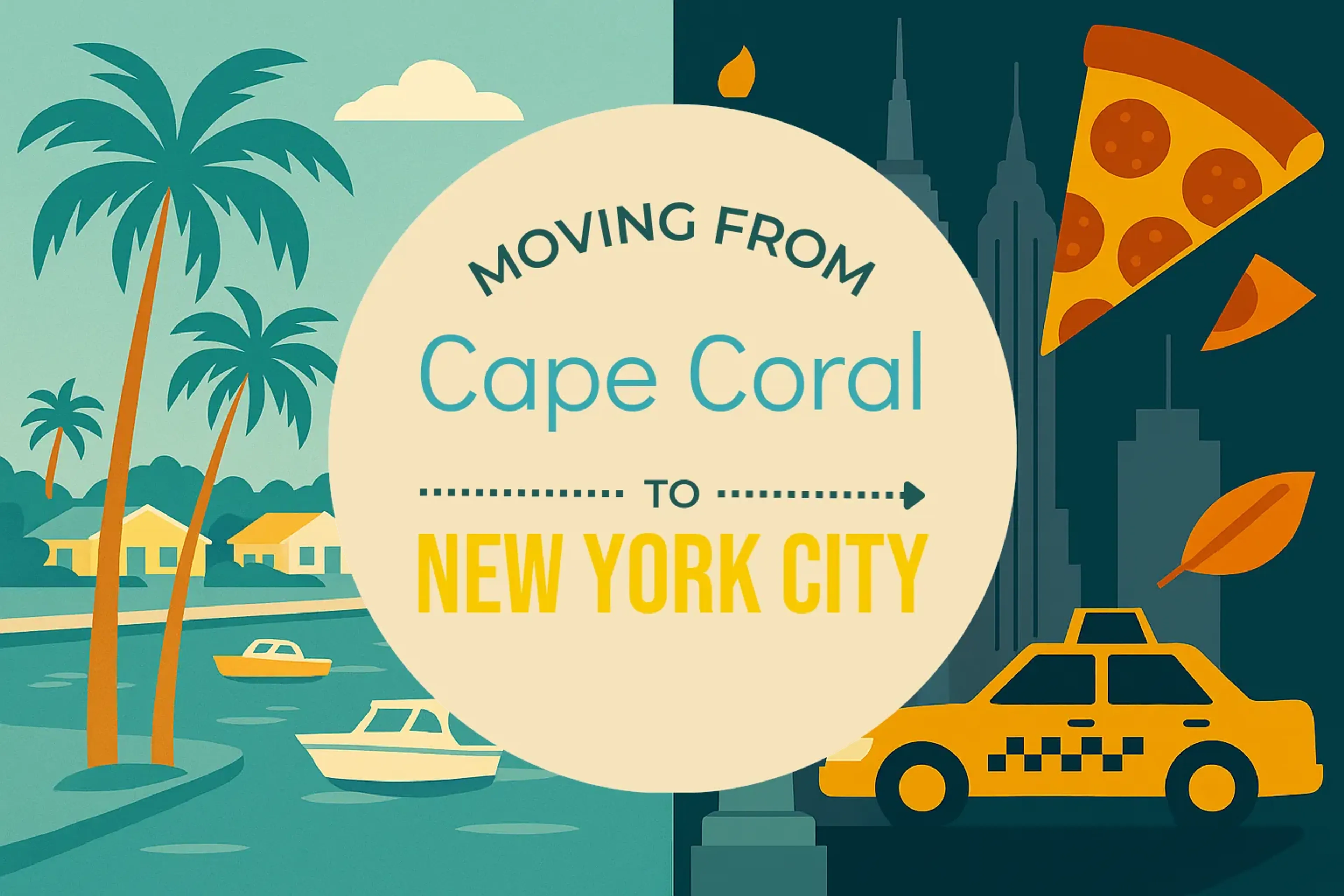 Side-by-side comparison of Cape Coral to New York City moving companies