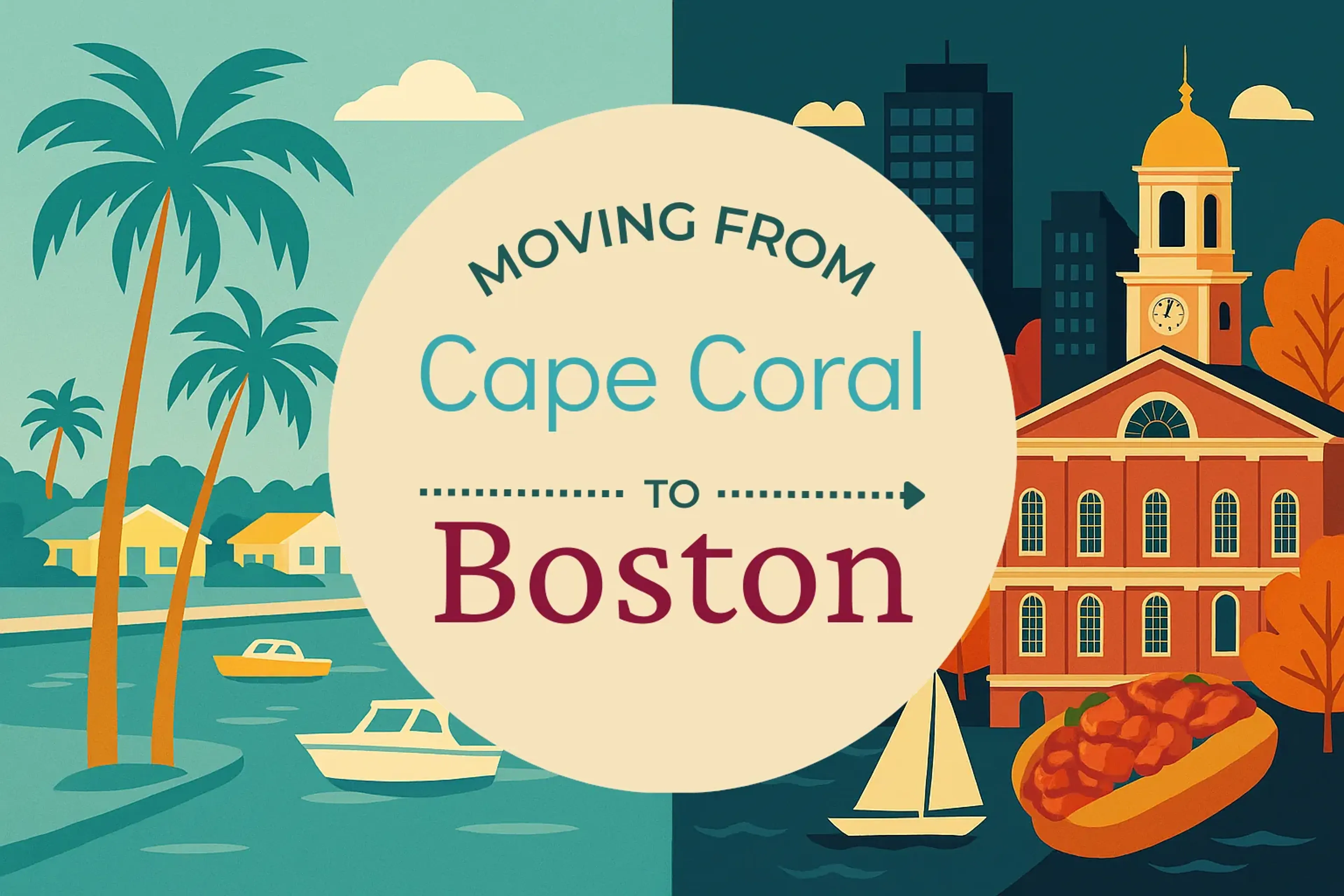 Side-by-side comparison of Cape Coral to Boston moving companies