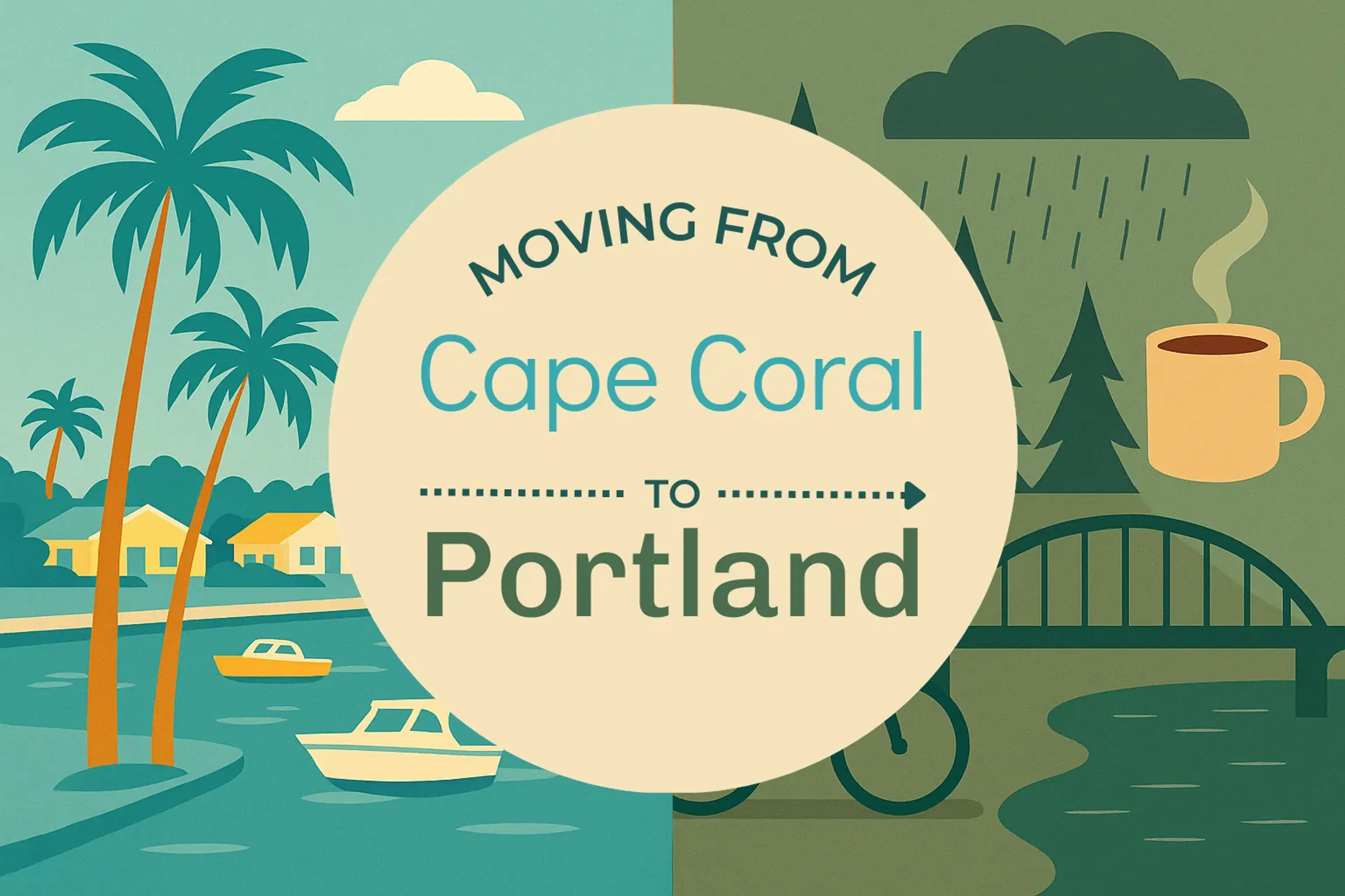 Side-by-side comparison of Cape Coral to Portland moving companies