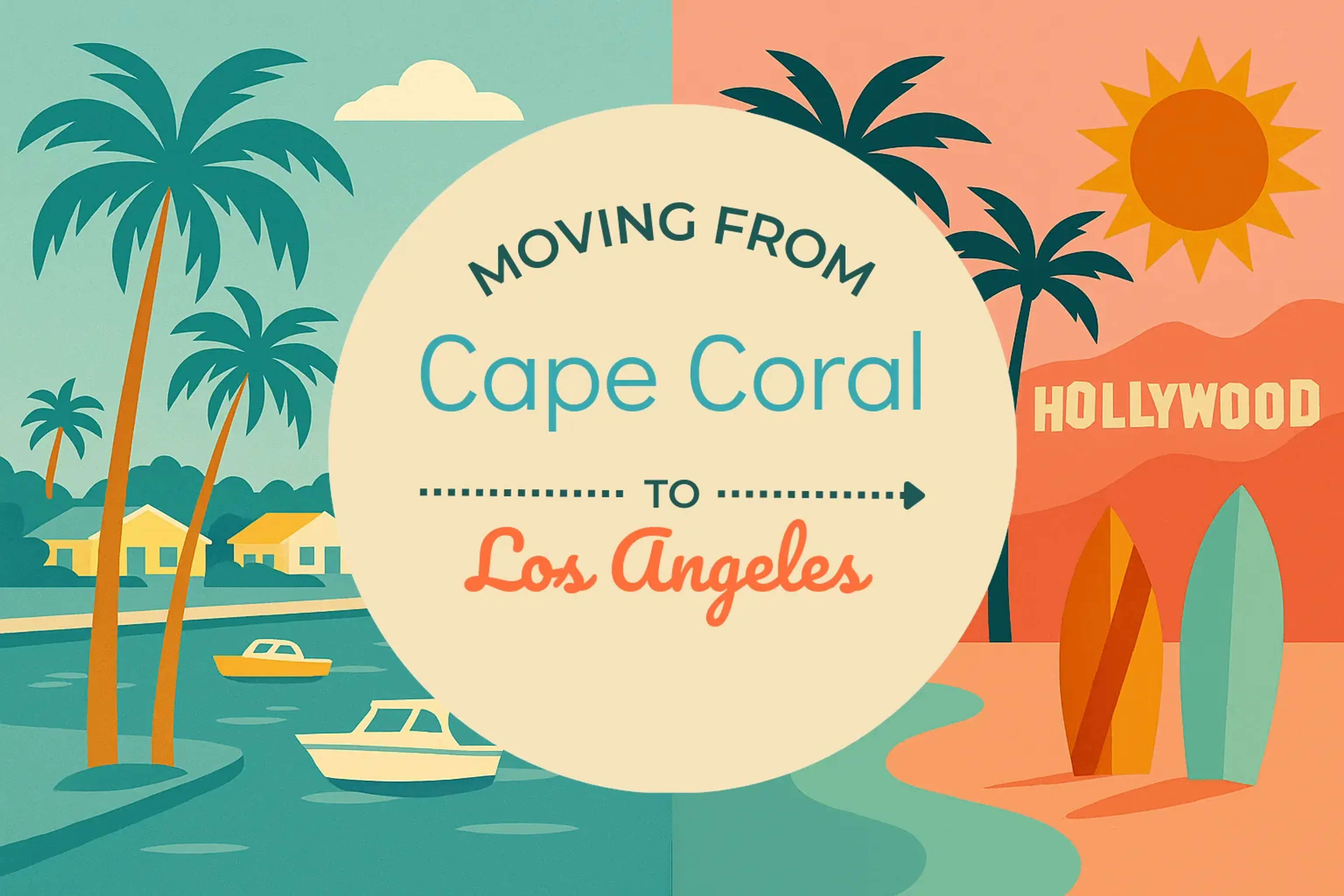Side-by-side comparison of Cape Coral to Los Angeles moving companies
