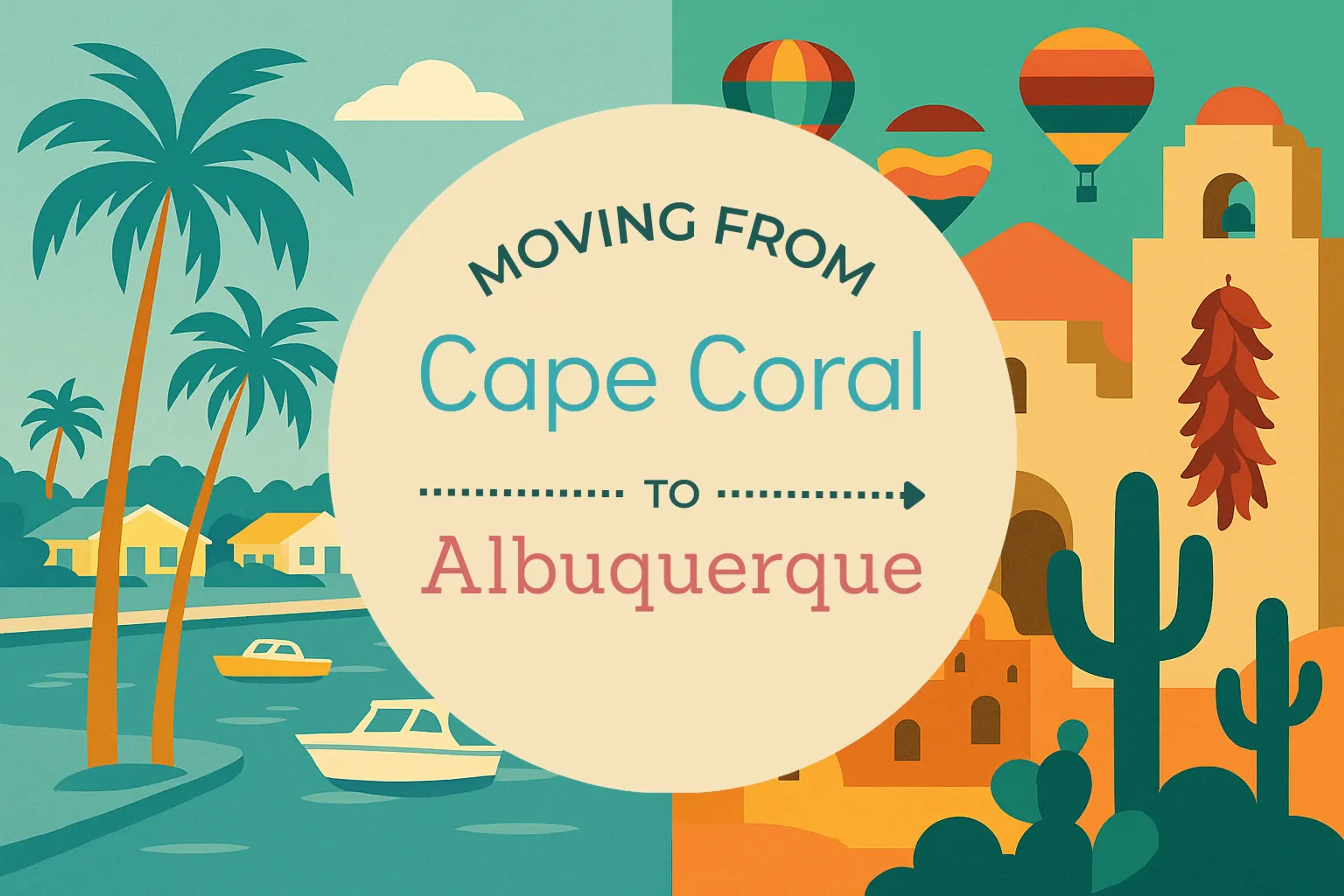 Side-by-side comparison of Cape Coral to Albuquerque moving companies