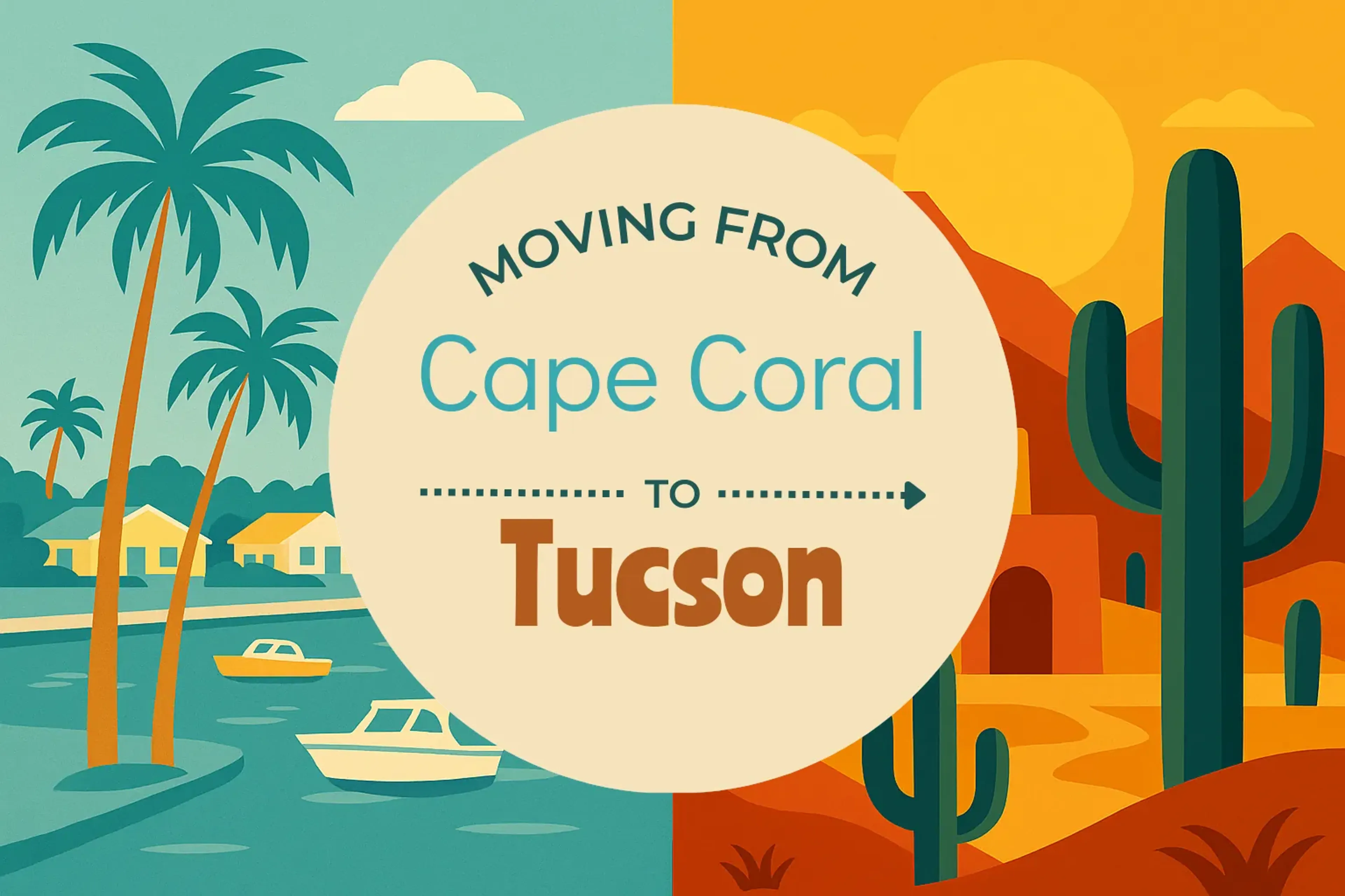 Side-by-side comparison of Cape Coral to Tucson moving companies