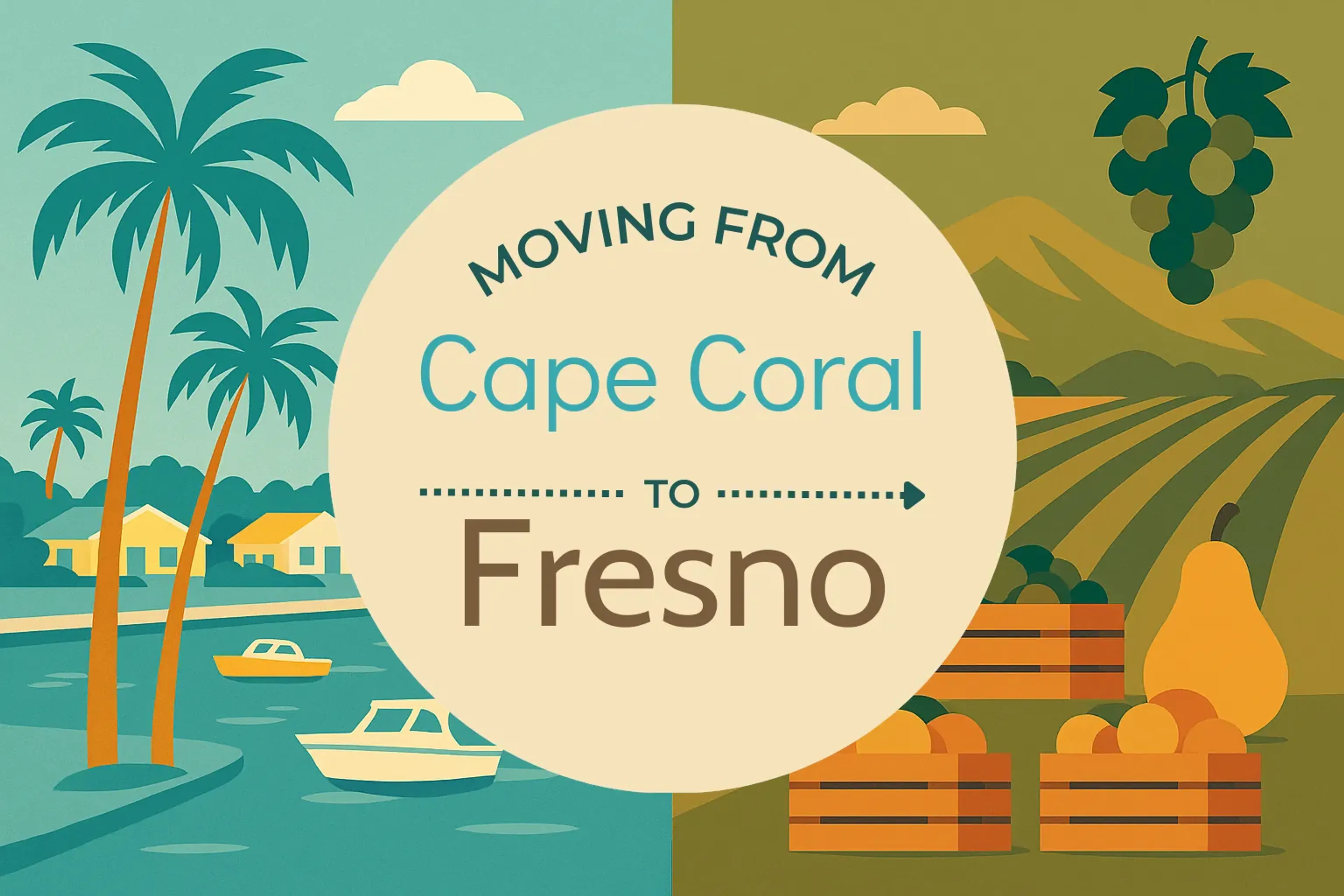 Side-by-side comparison of Cape Coral to Fresno moving companies