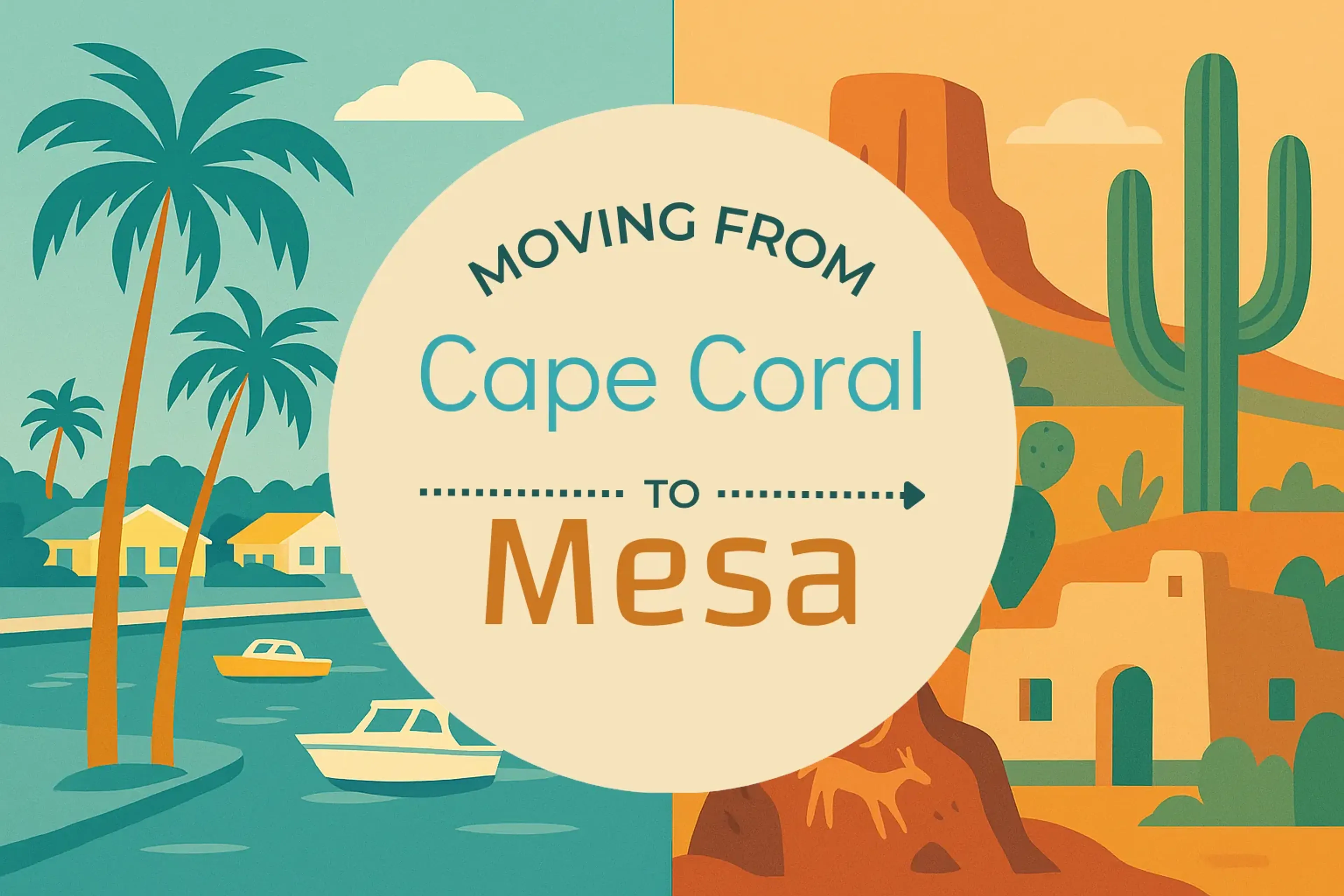 Side-by-side comparison of Cape Coral to Mesa moving companies