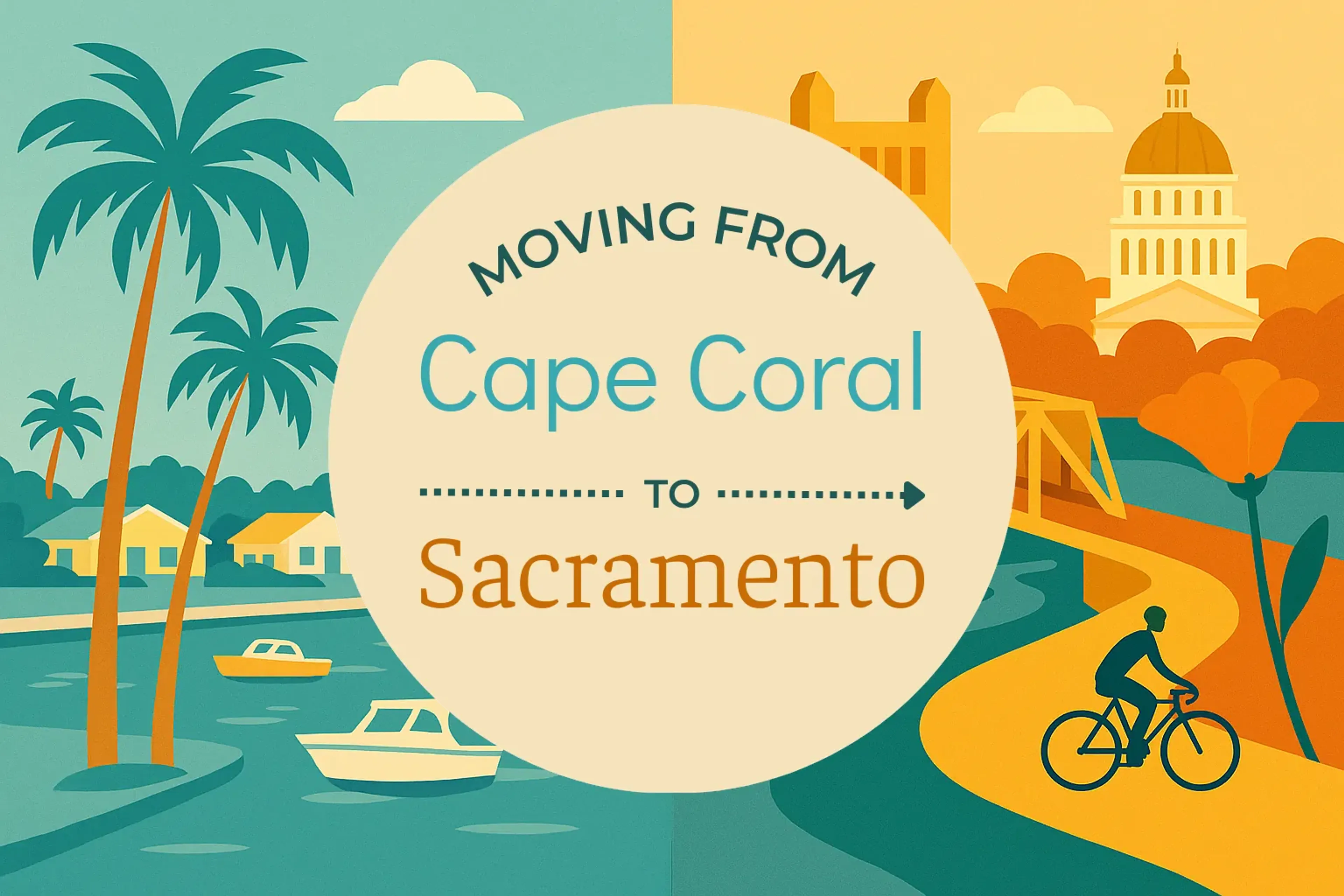 Side-by-side comparison of Cape Coral to Sacramento moving companies