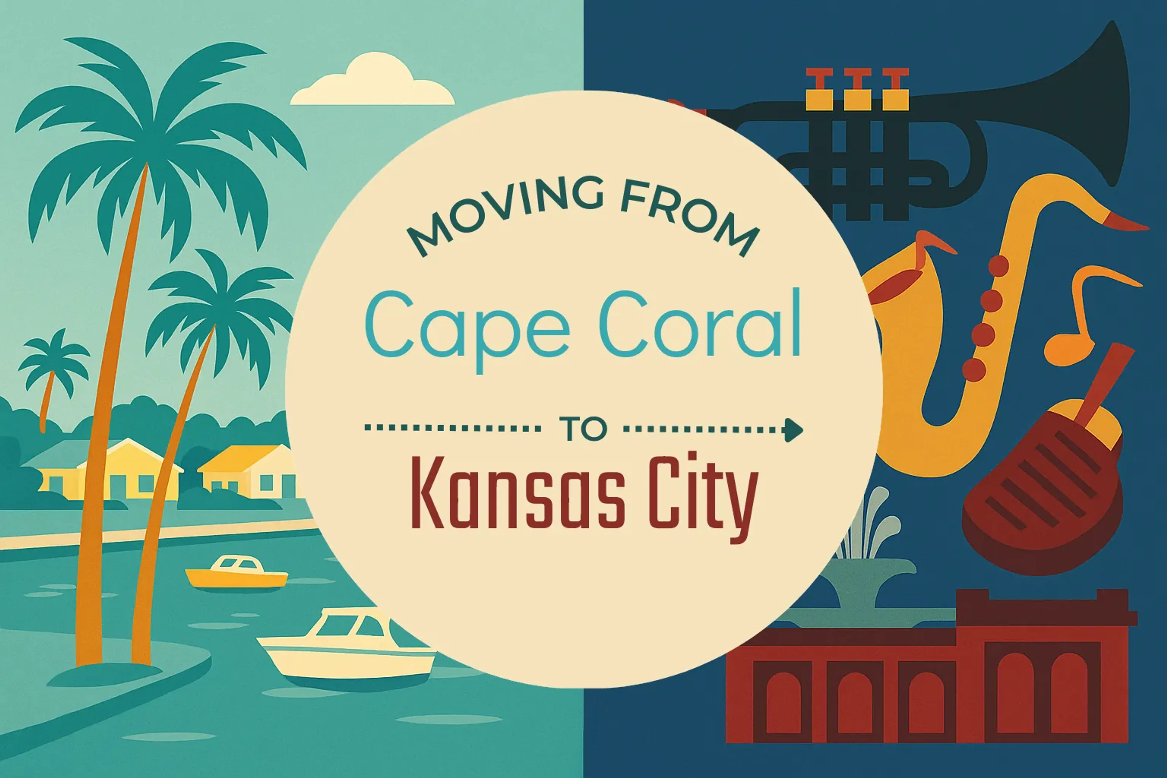 Side-by-side comparison of Cape Coral to Kansas City moving companies