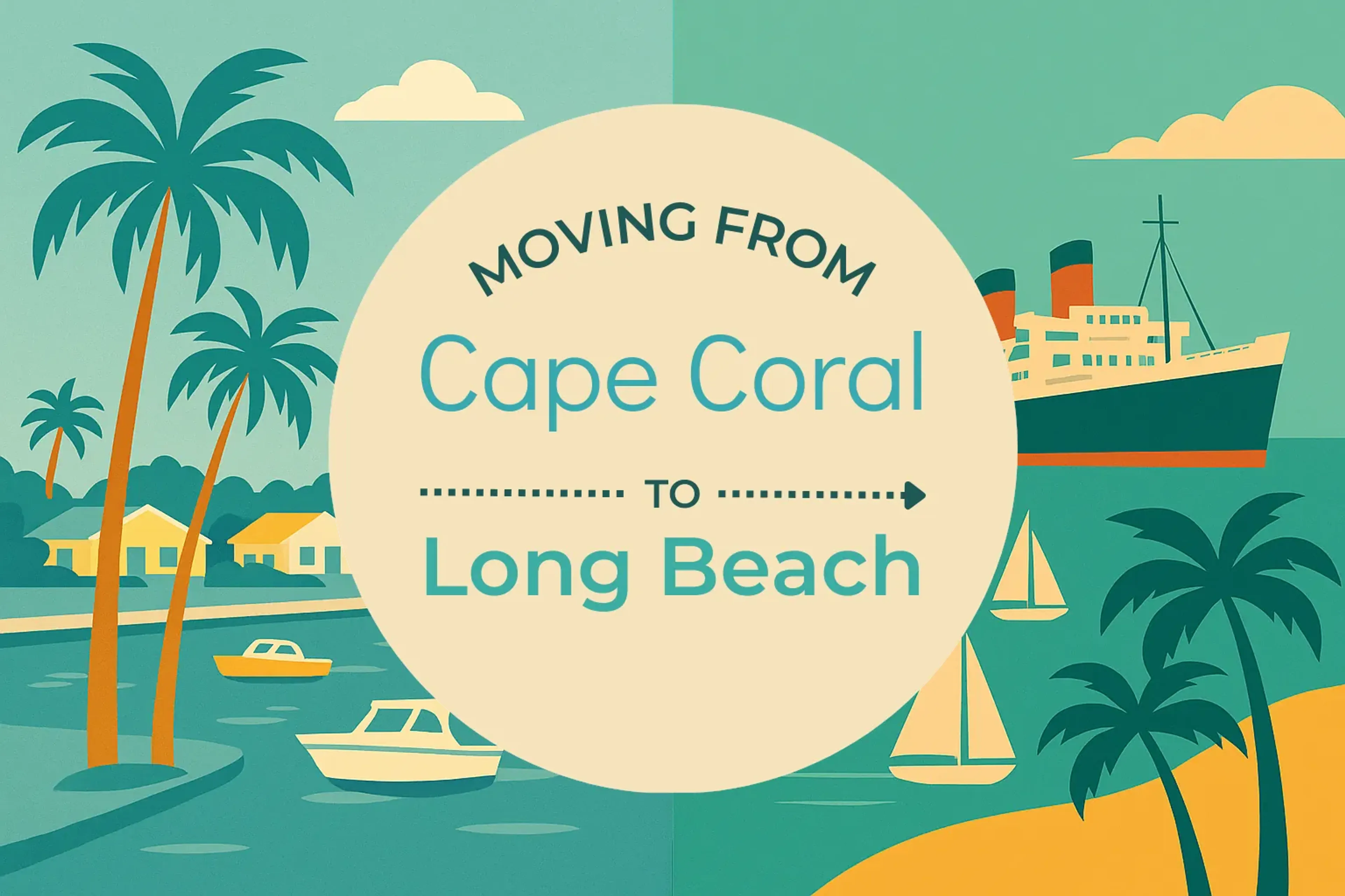 Side-by-side comparison of Cape Coral to Long Beach moving companies