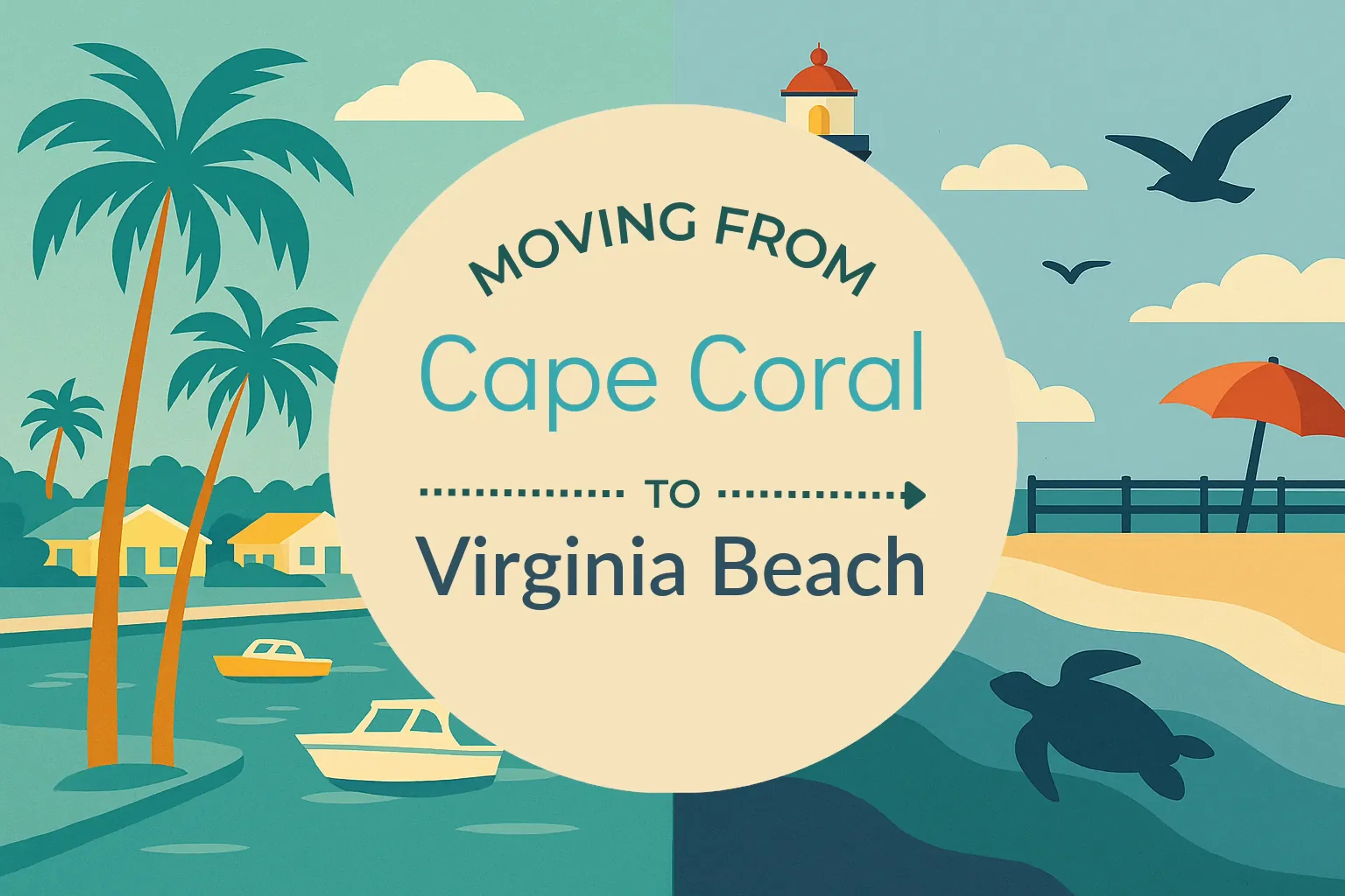 Side-by-side comparison of Cape Coral to Virginia Beach moving companies