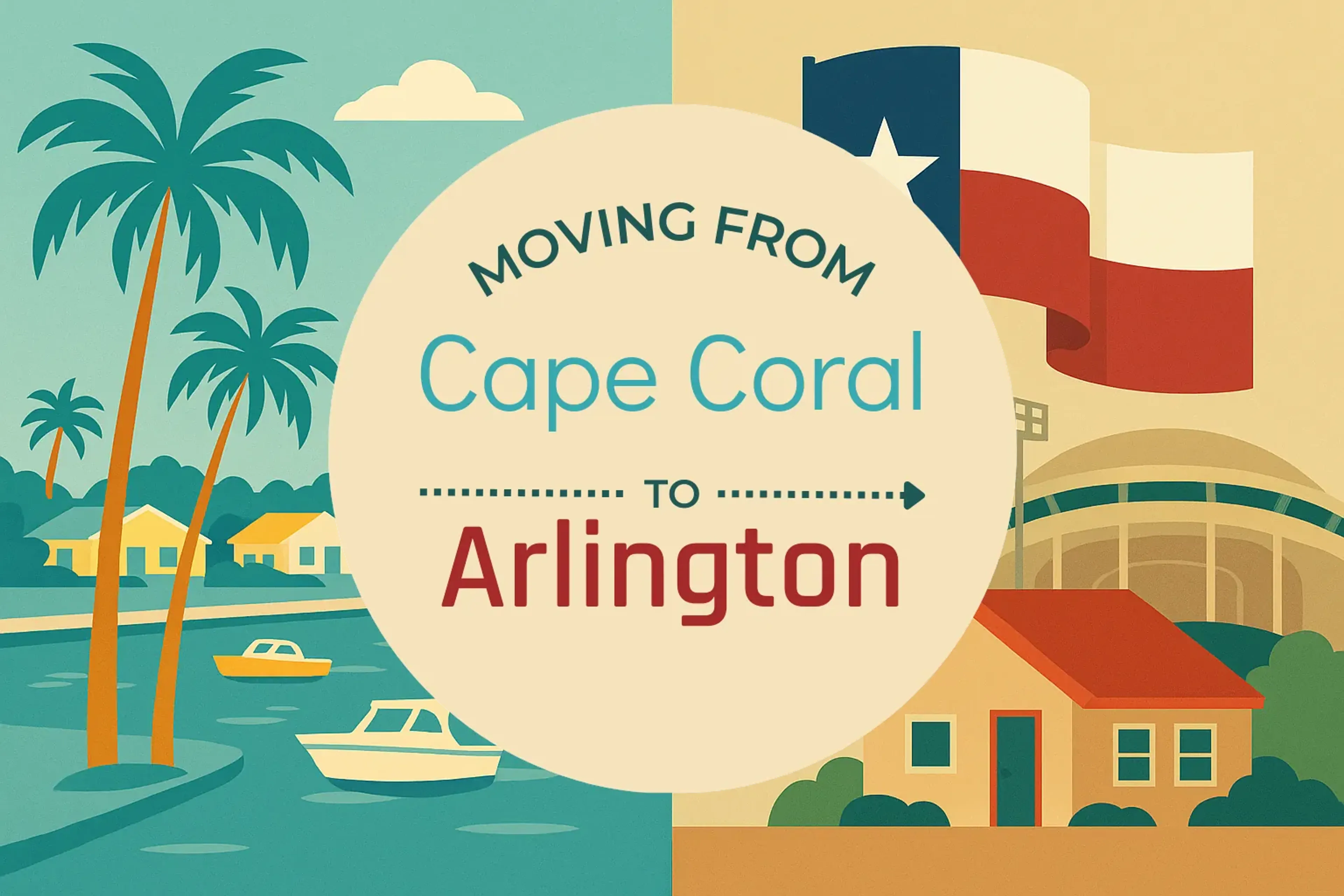 Side-by-side comparison of Cape Coral to Arlington moving companies
