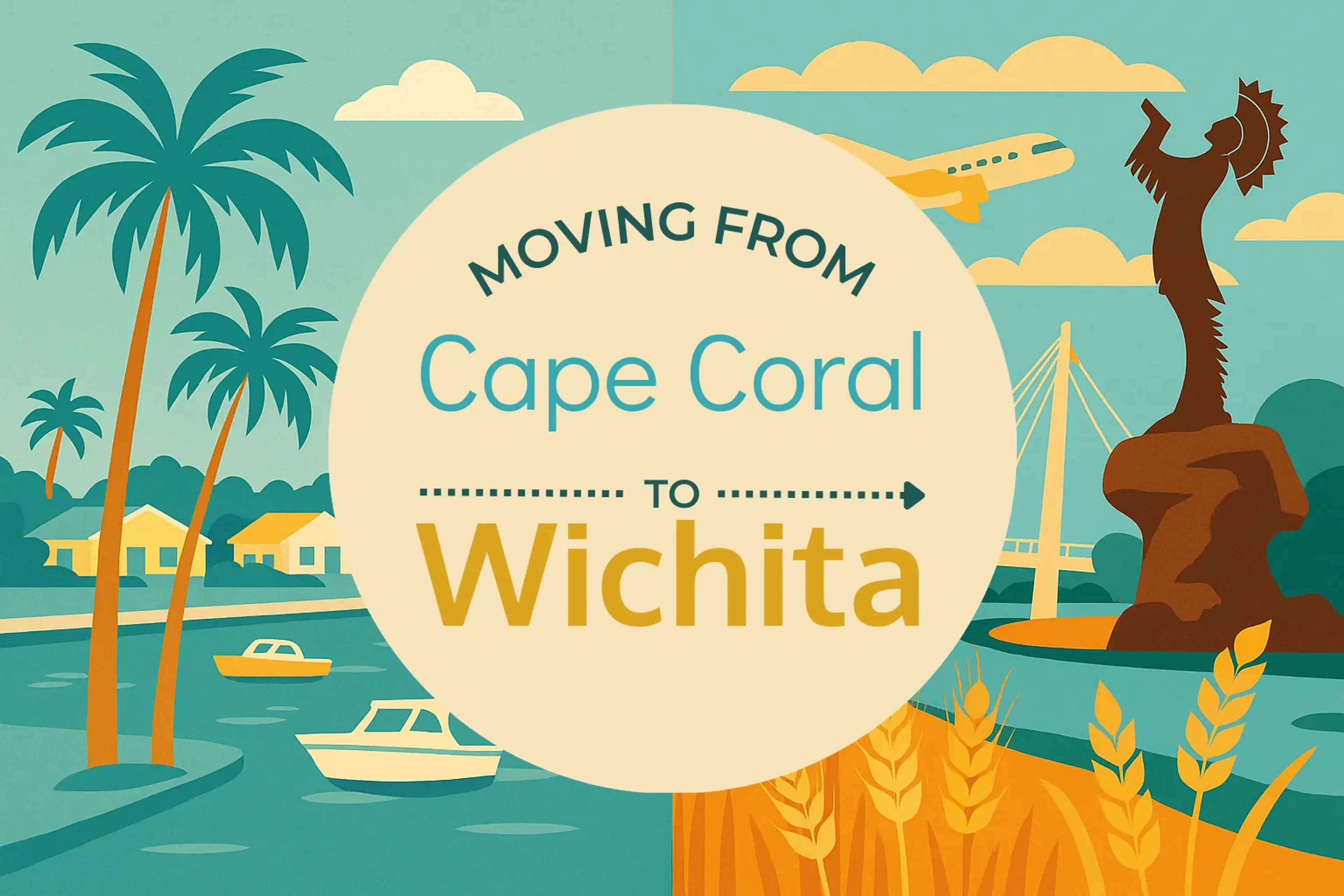 Side-by-side comparison of Cape Coral to Wichita moving companies