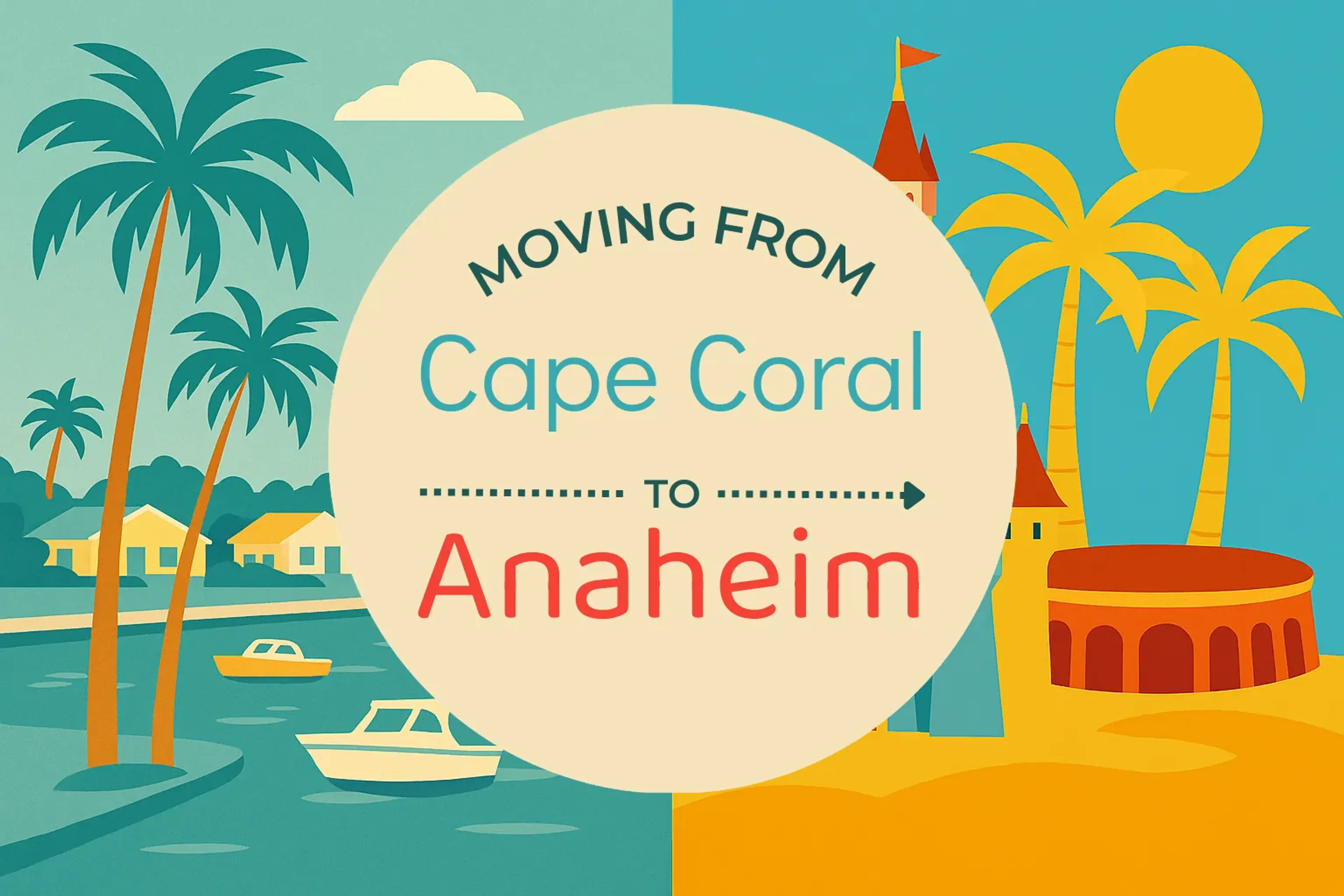 Side-by-side comparison of Cape Coral to Anaheim moving companies