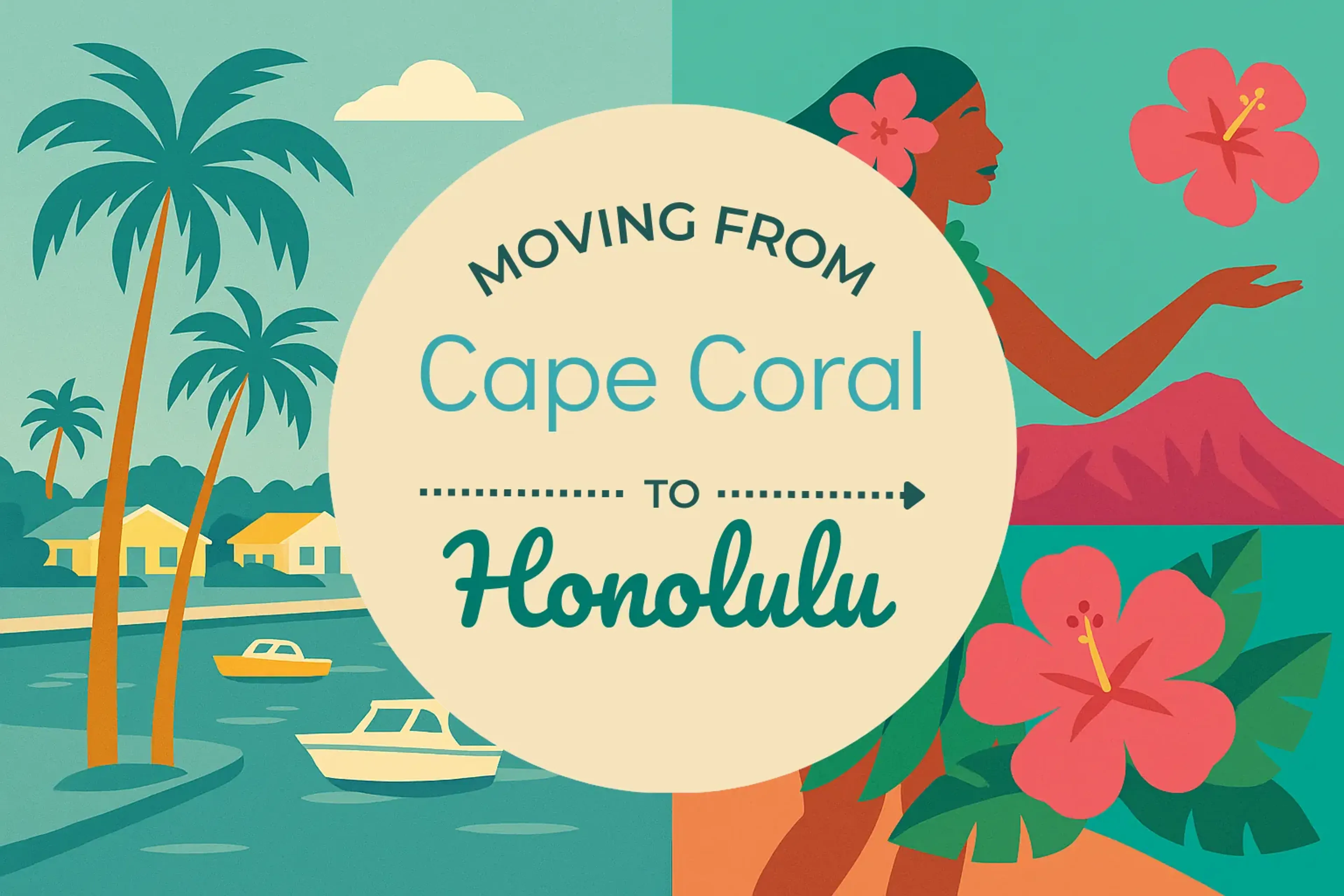 Side-by-side comparison of Cape Coral to Honolulu moving companies